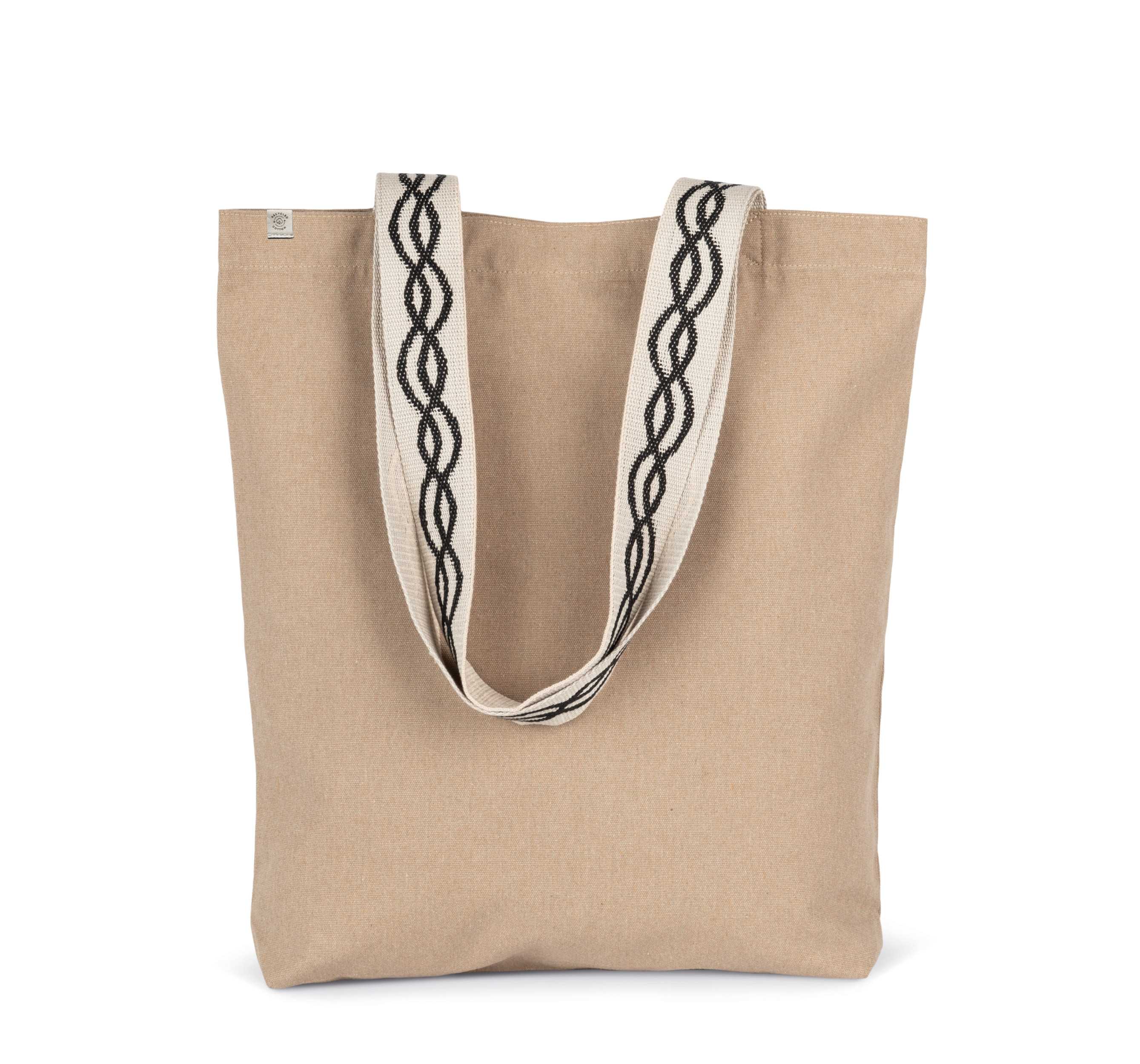Bolsa de compras reciclada con fondo plano Hemp / Curve Black