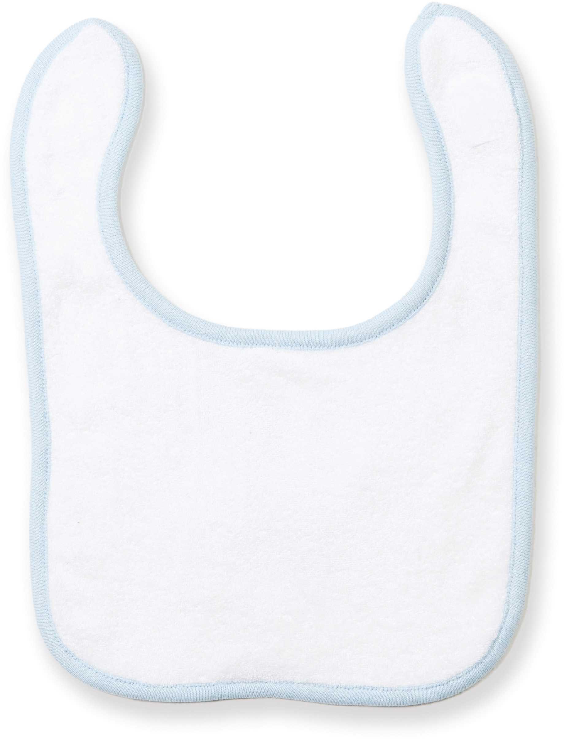 Babero de rizo White / Pale Blue