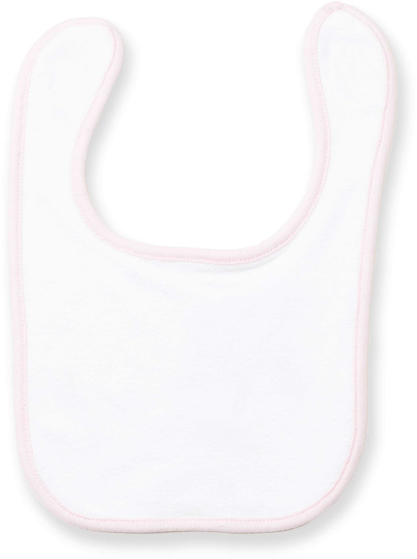 Babero de rizo White / Pale Pink