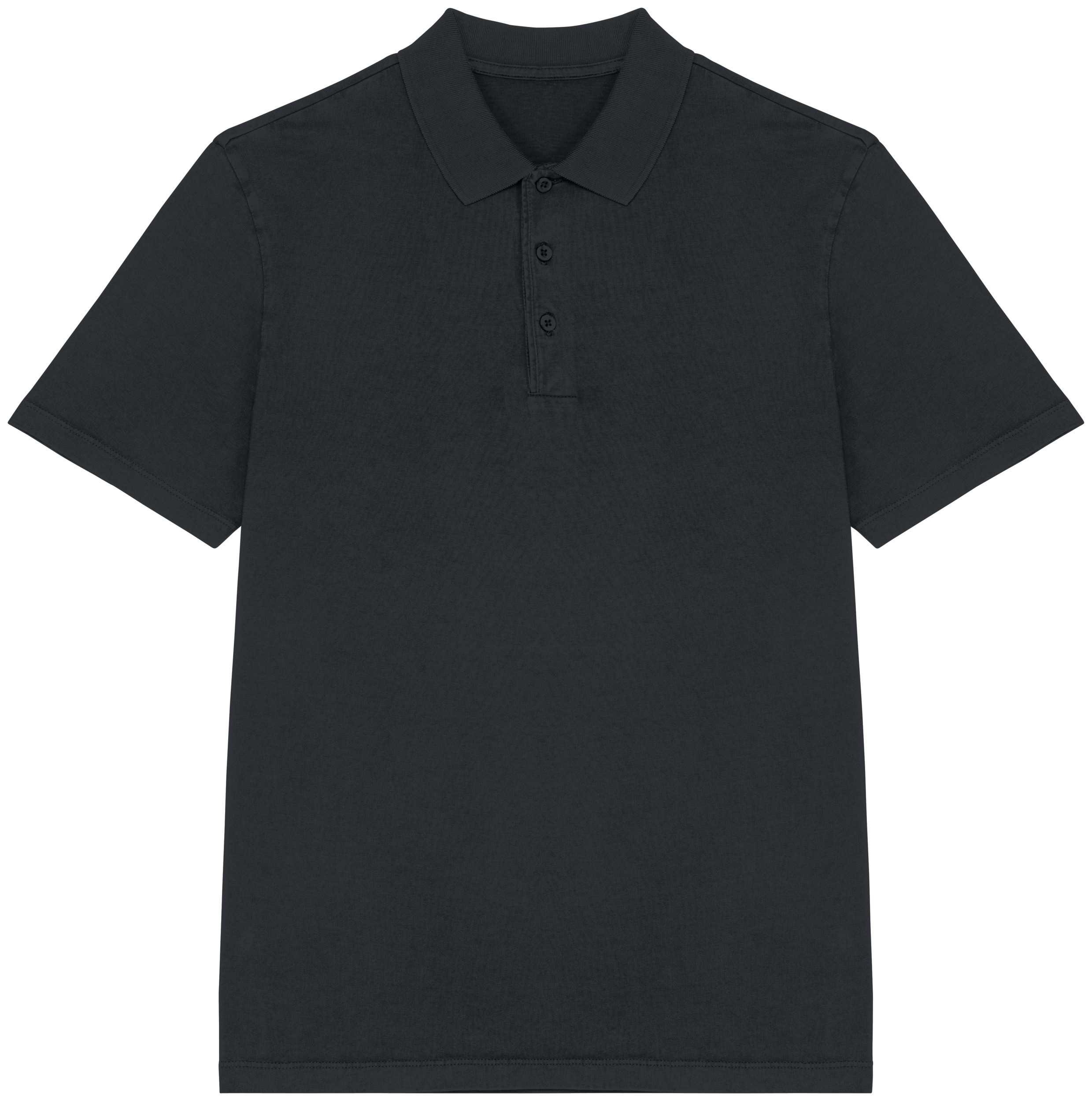 Polo ecorresponsable efecto lavado de punto jersey hombre Washed Coal Grey