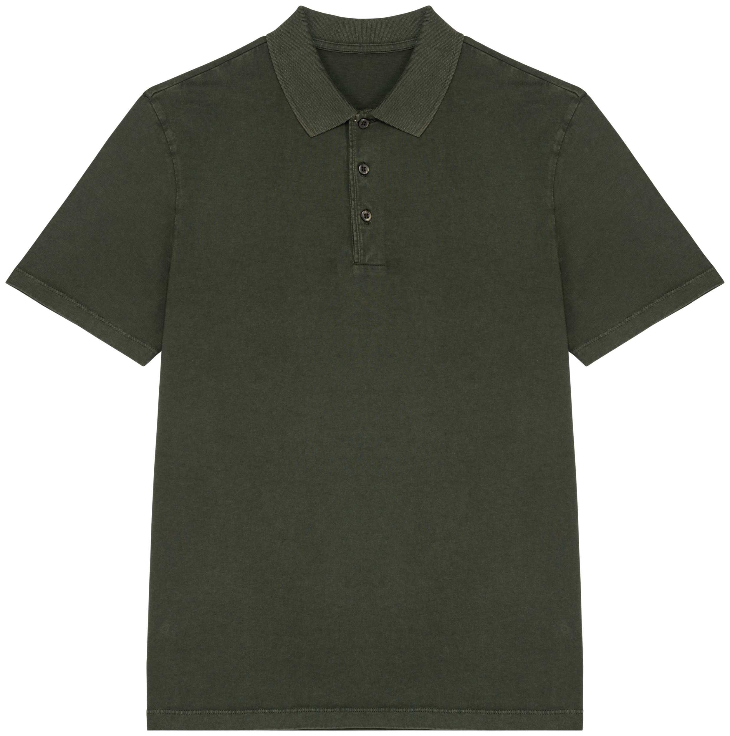 Polo ecorresponsable efecto lavado de punto jersey hombre Washed Organic Khaki