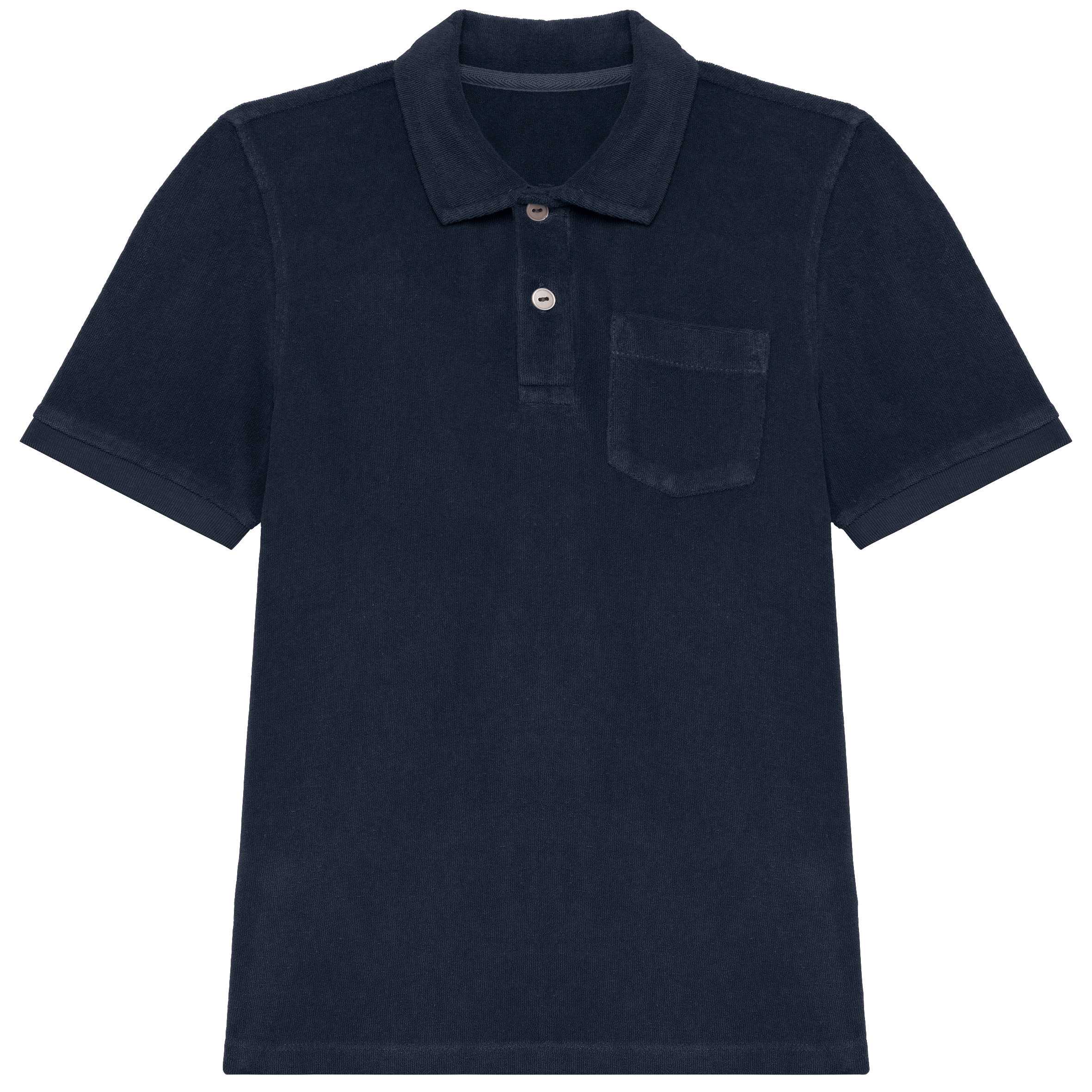 Polo ecorresponsable de rizo niño Navy Blue