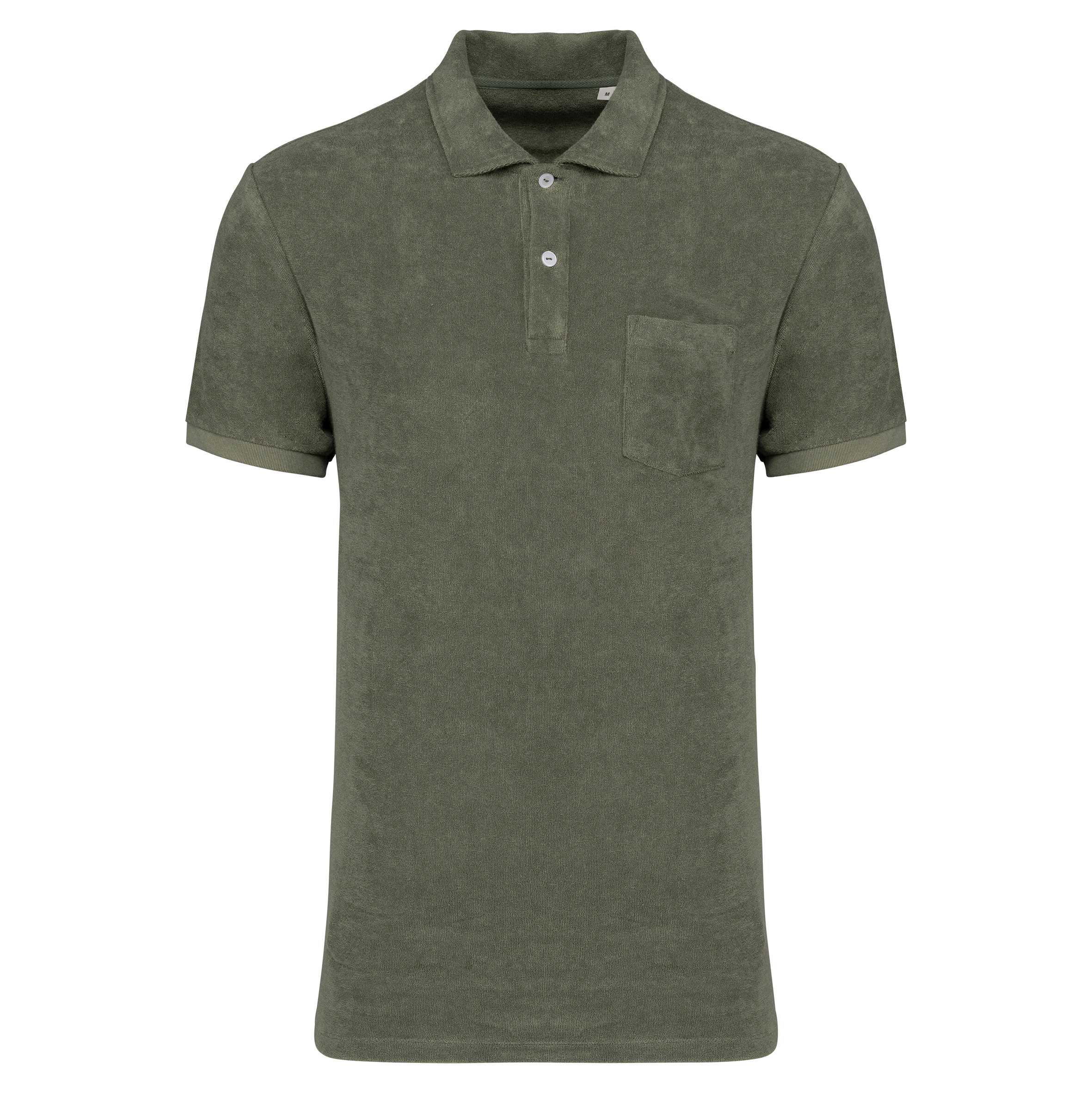 Polo ecorresponsable de rizo hombre Organic Khaki