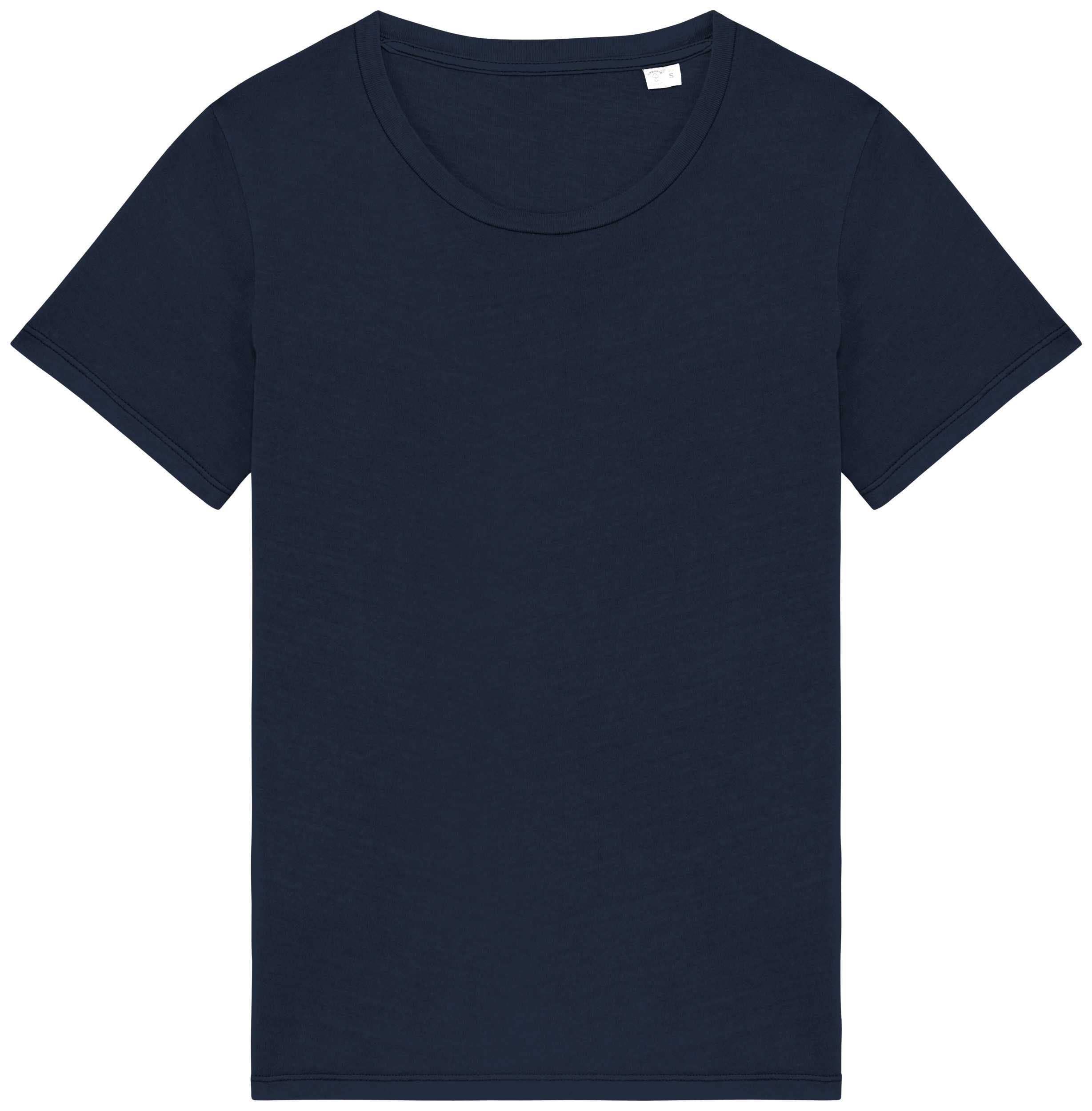 Camiseta ecorresponsable efecto lavado mujer Washed Navy Blue