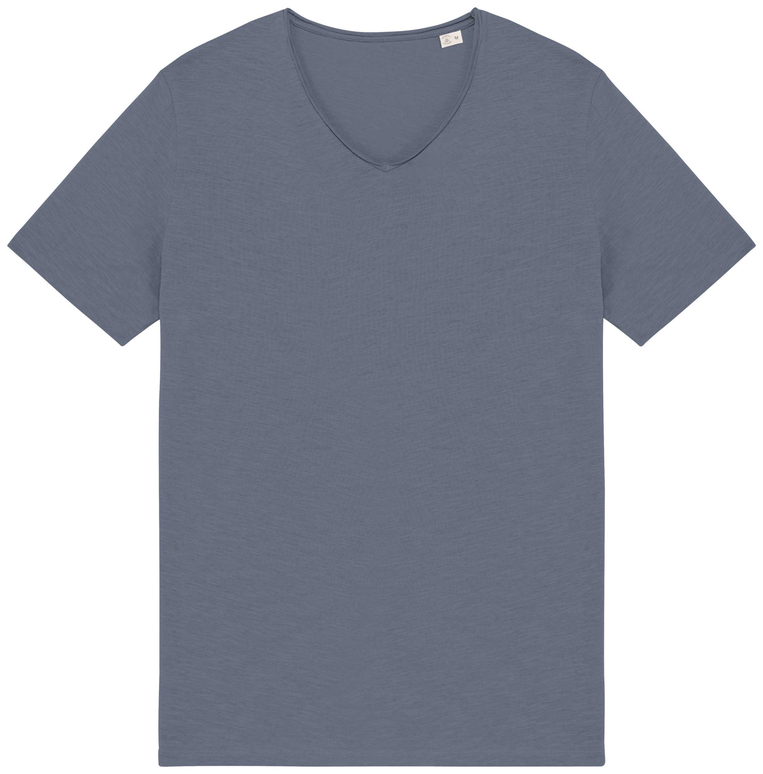 Camiseta ecorresponsable slub con bordes sin rematar hombre Mineral Grey