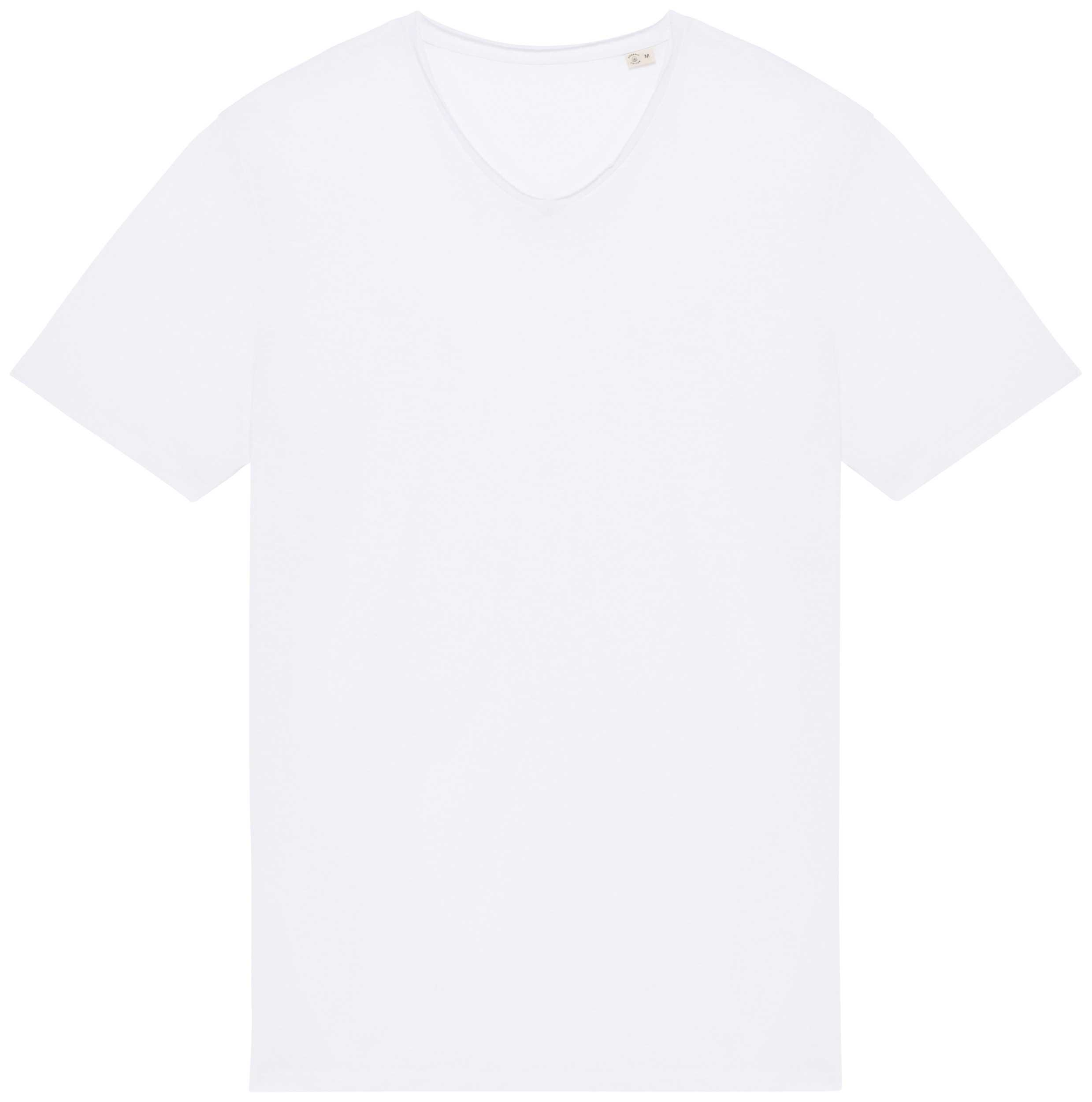 Camiseta ecorresponsable slub con bordes sin rematar hombre White