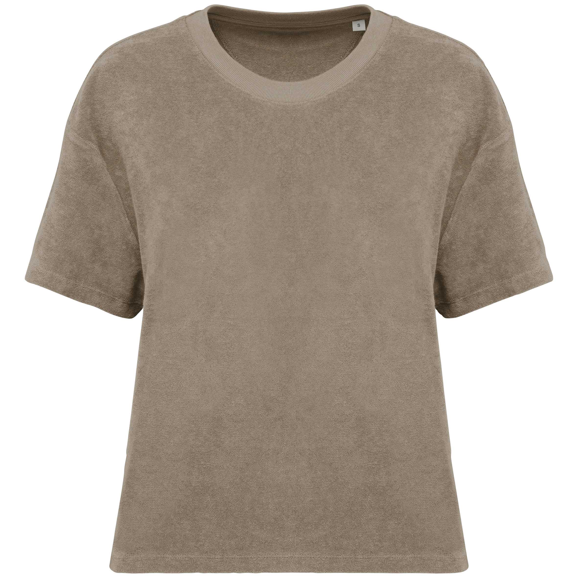 Camiseta ecorresponsable de rizo mujer Cream Coffee