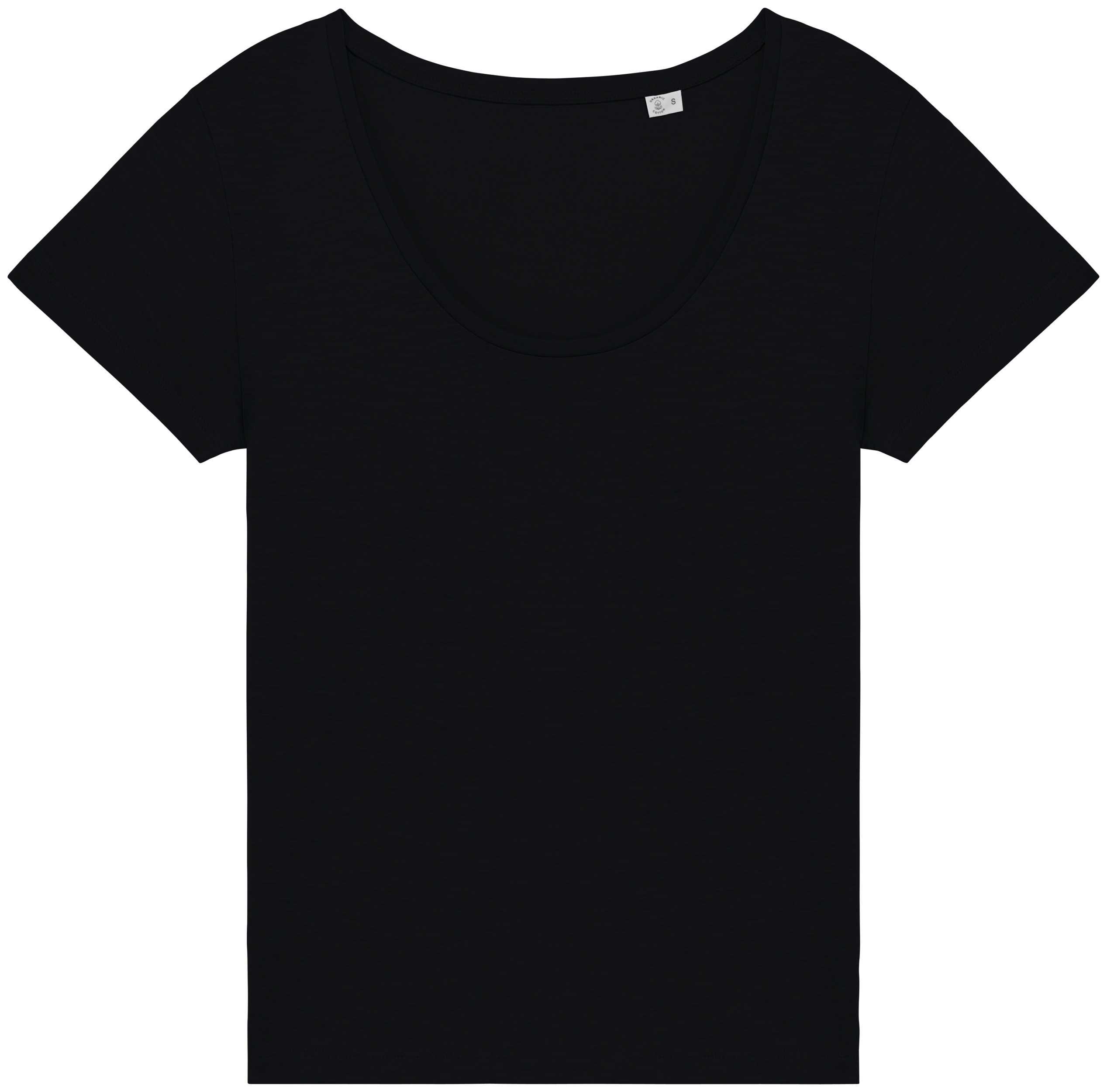 Camiseta ecorresponsable slub mujer Black
