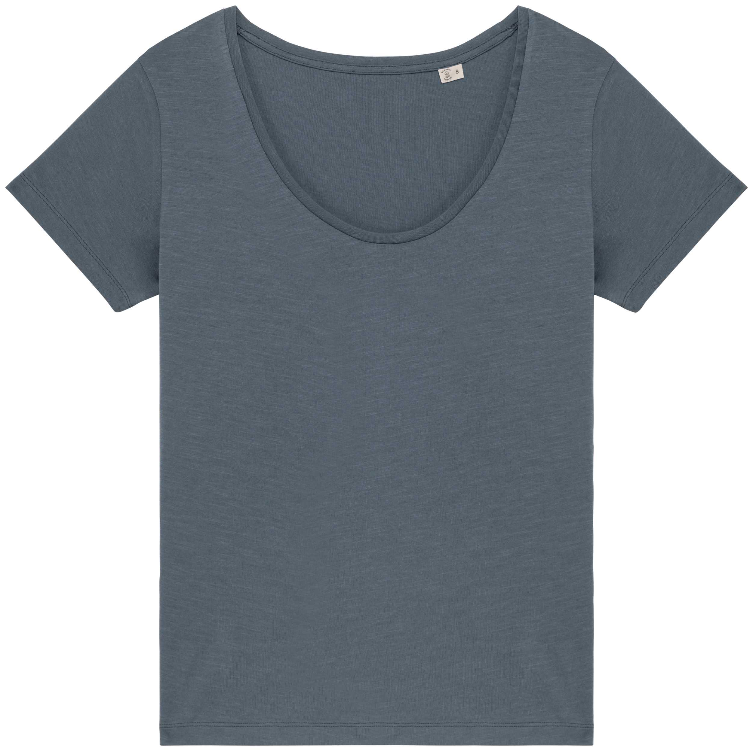 Camiseta ecorresponsable slub mujer Mineral Grey