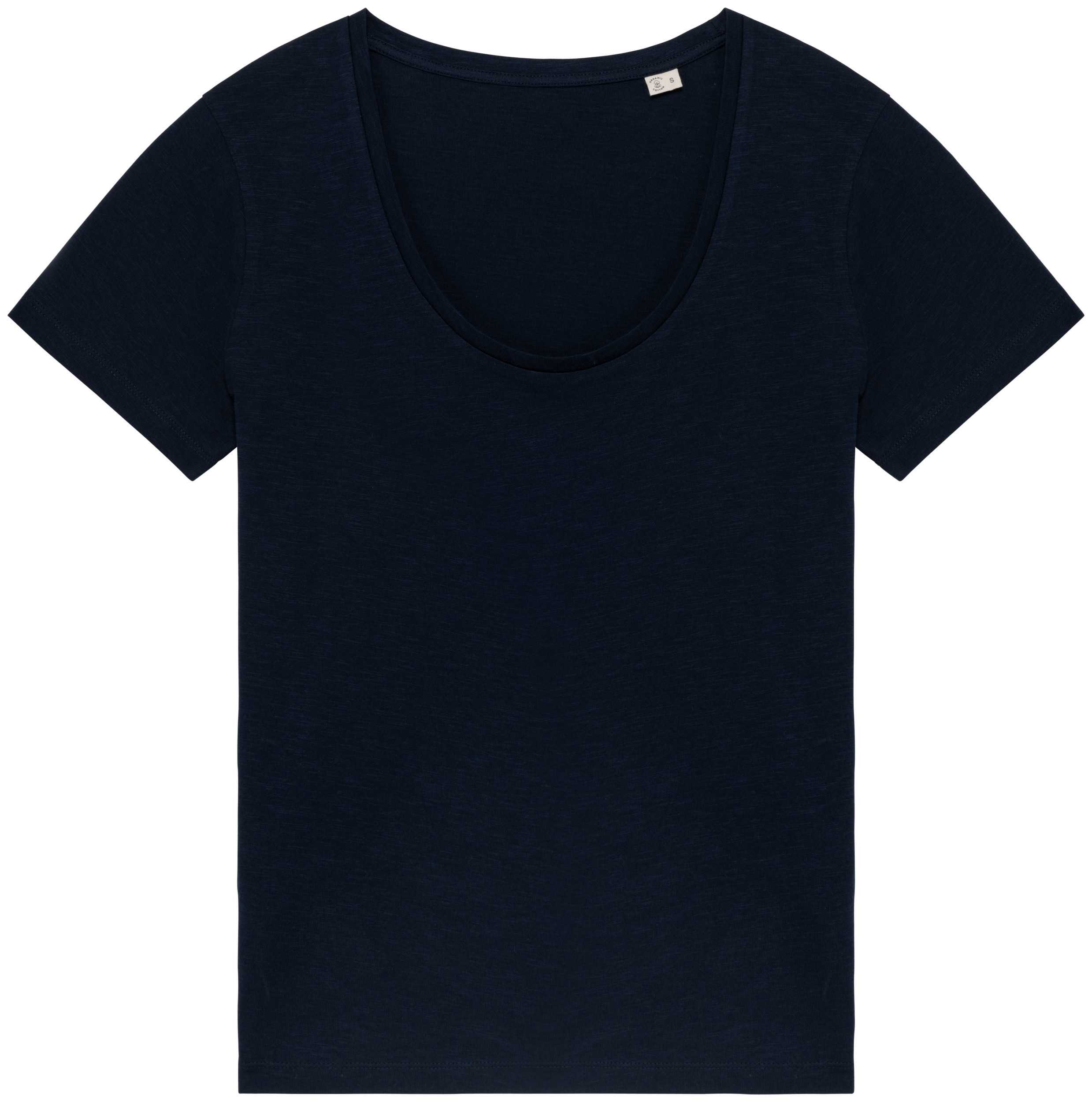 Camiseta ecorresponsable slub mujer Navy Blue