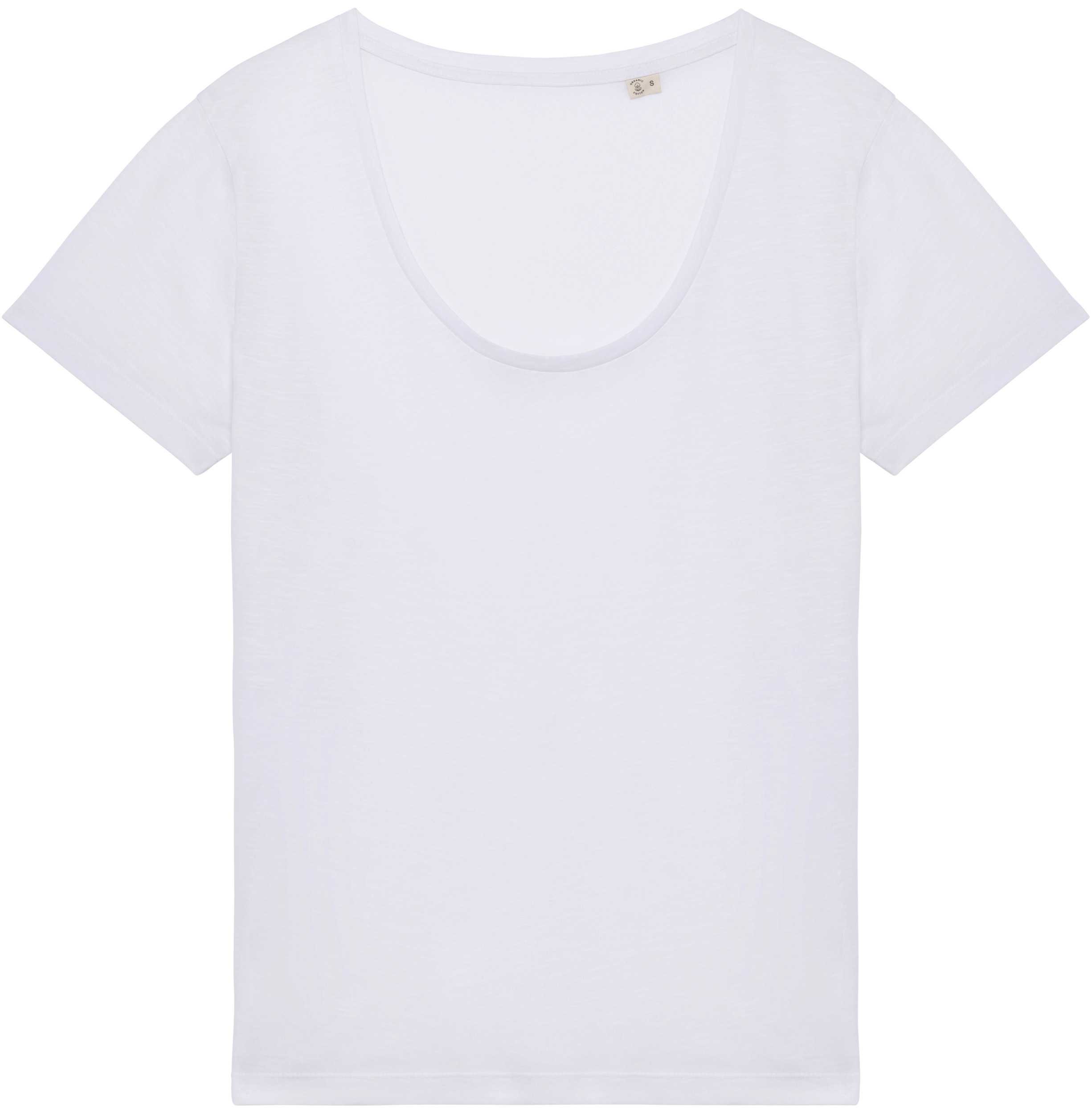 Camiseta ecorresponsable slub mujer White