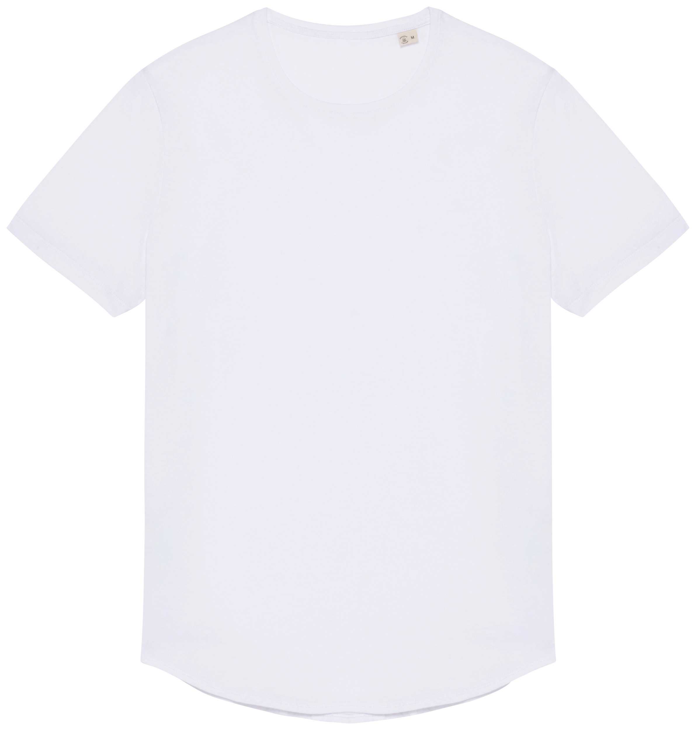 Camiseta con dobladillo redondeado hombre White