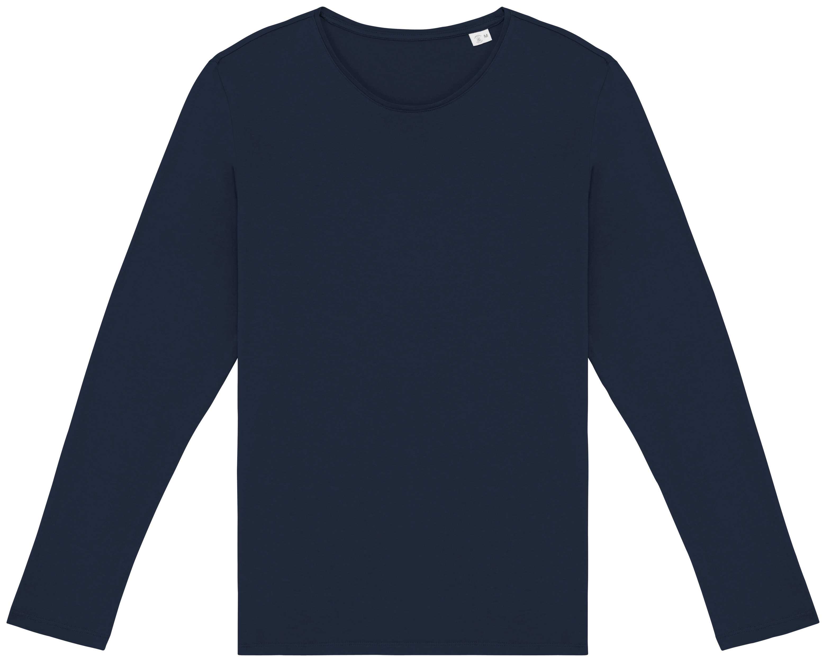 Camiseta ecorresponsable efecto lavado de manga larga unisex Washed Navy Blue