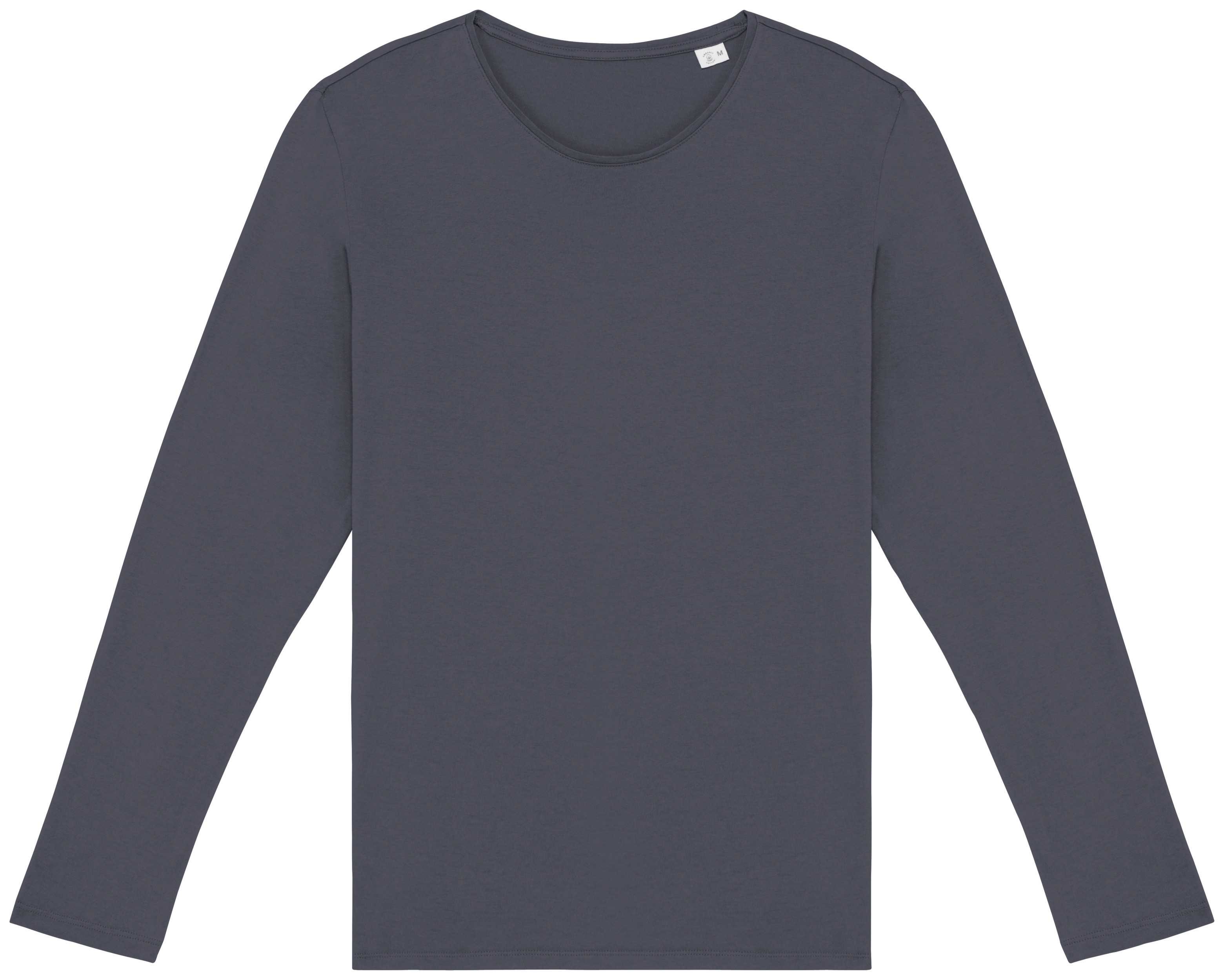 Camiseta ecorresponsable efecto lavado de manga larga unisex Washed Slate