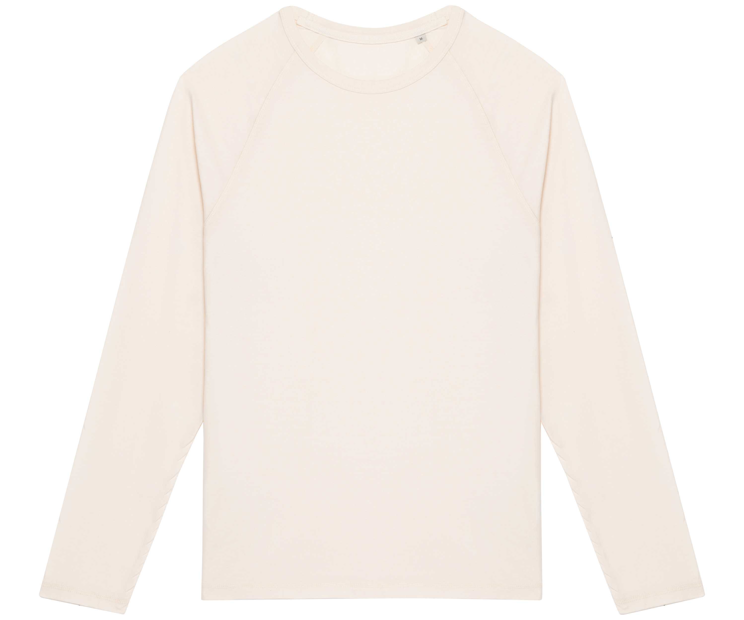 Camiseta ecorresponsable manga larga raglan hombre Washed Ivory