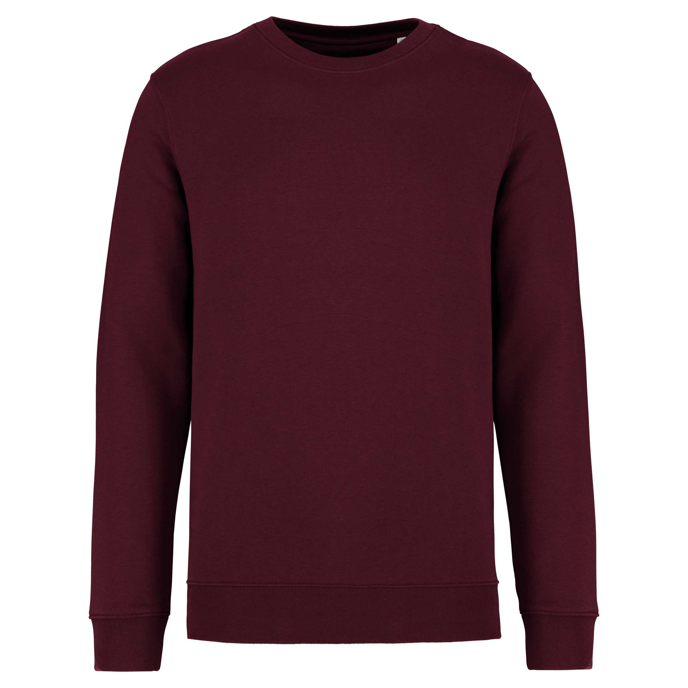 Sudadera  ecorresponsable de cuello redondo unisex Dark Cherry