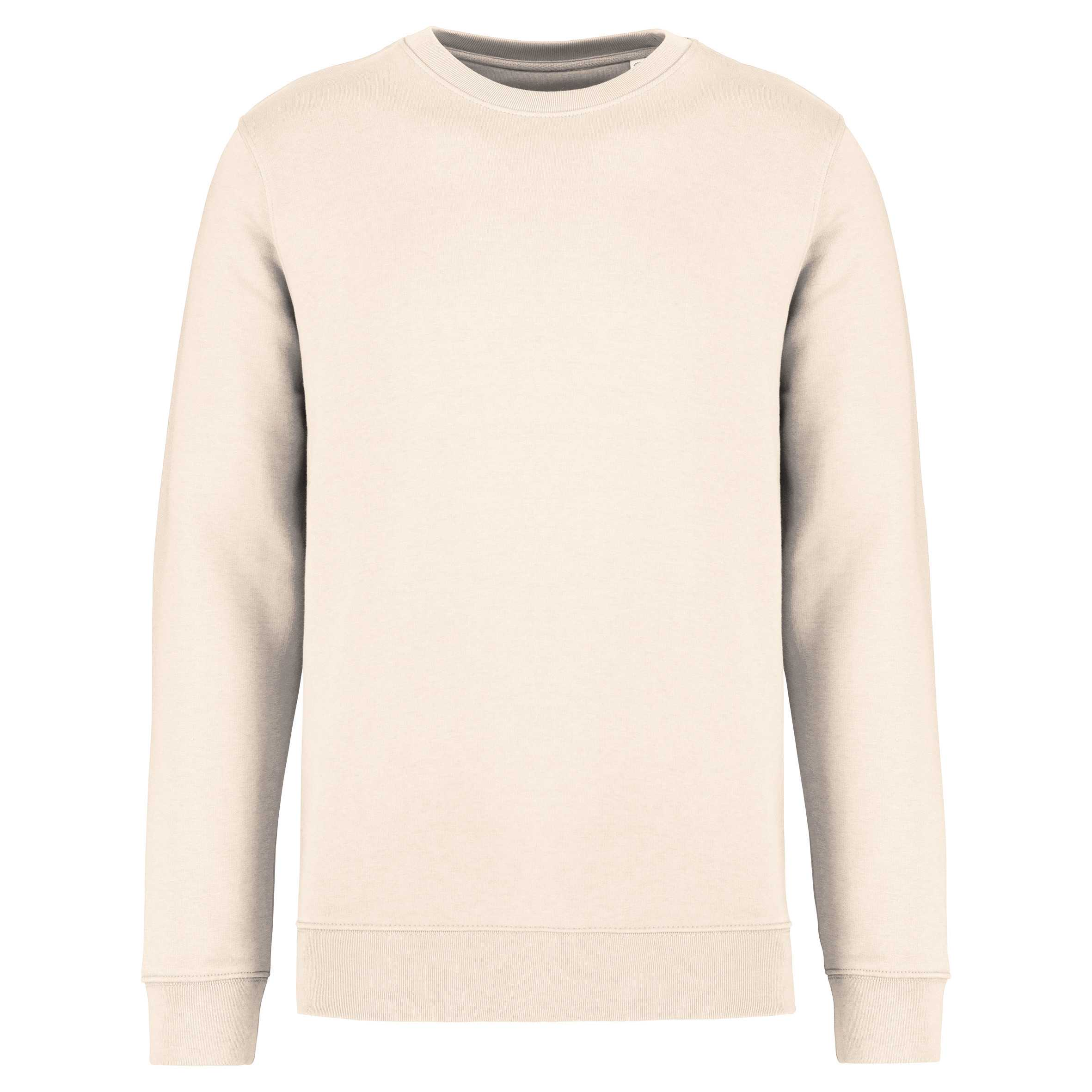 Sudadera  ecorresponsable de cuello redondo unisex Ivory