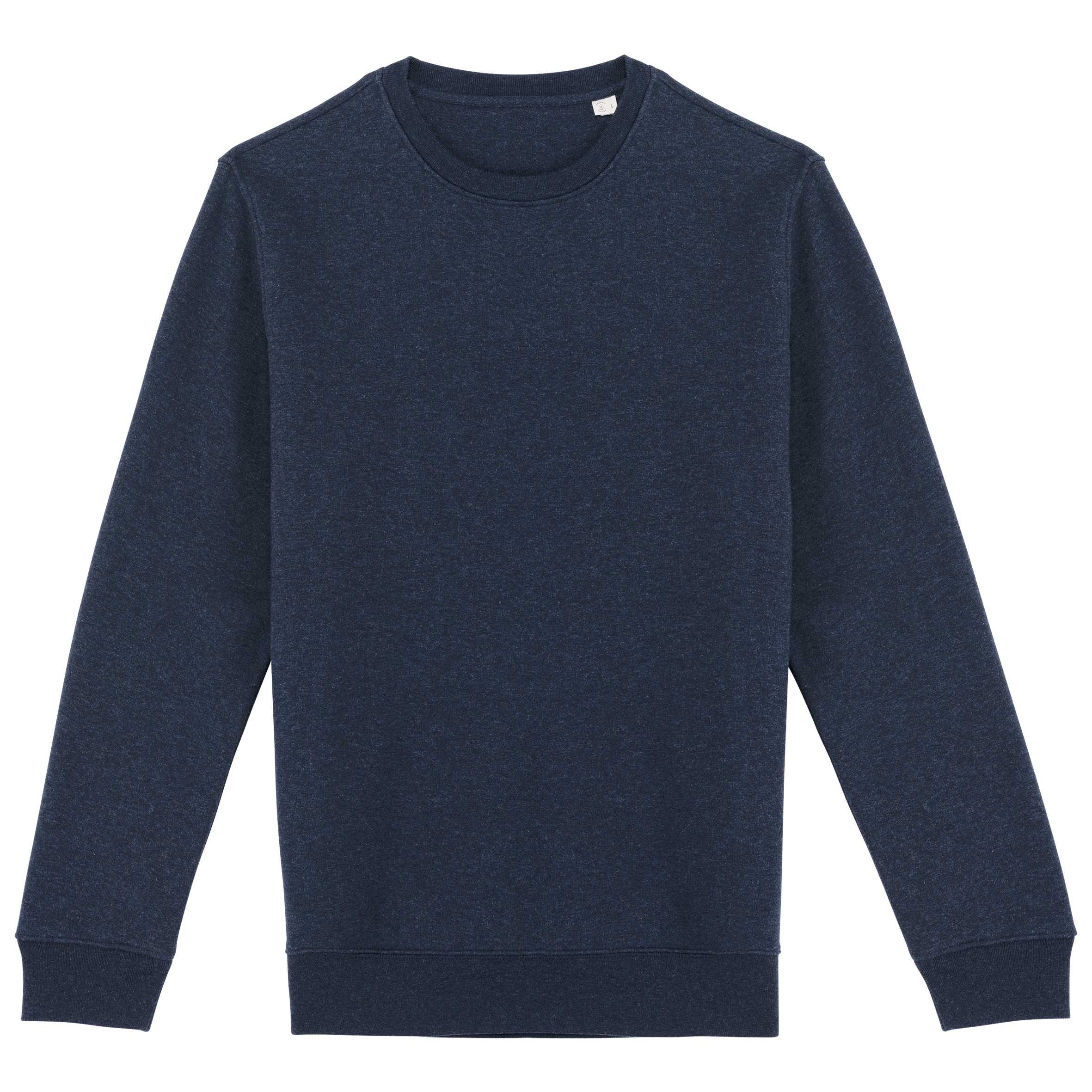 Sudadera  ecorresponsable de cuello redondo unisex Navy Blue Heather