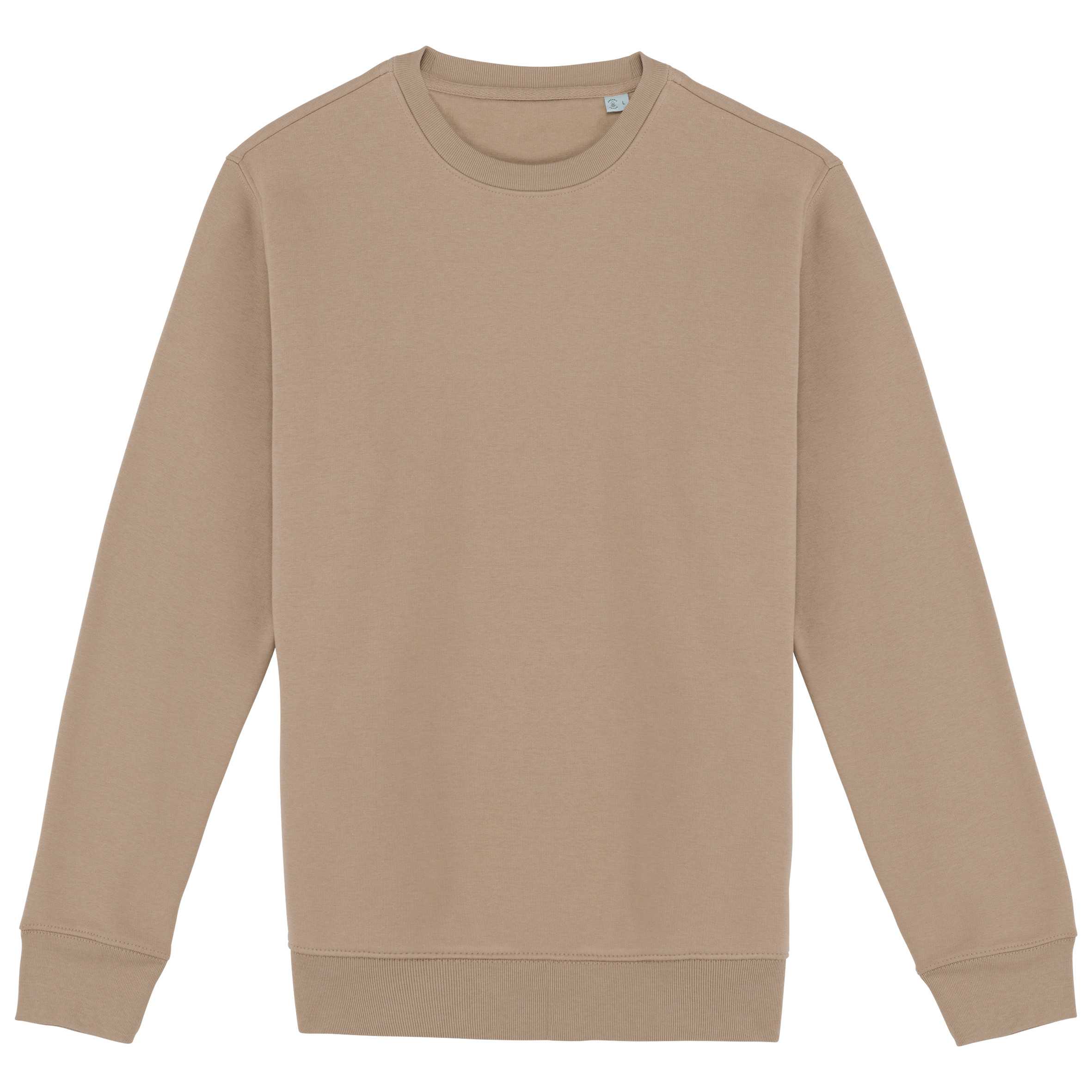 Sudadera  ecorresponsable de cuello redondo unisex Wet Sand