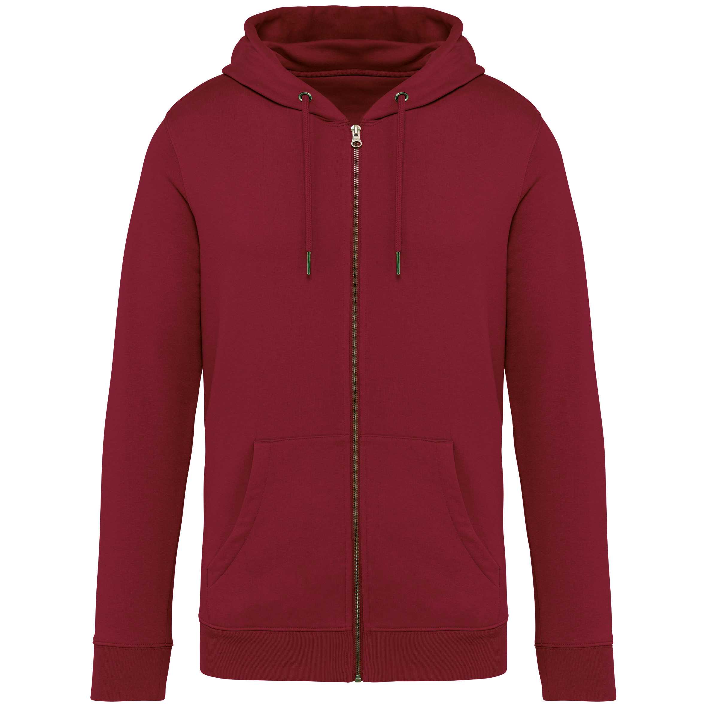 Sudadera ecorresponsable con cremallera y capucha unisex Hibiscus Red