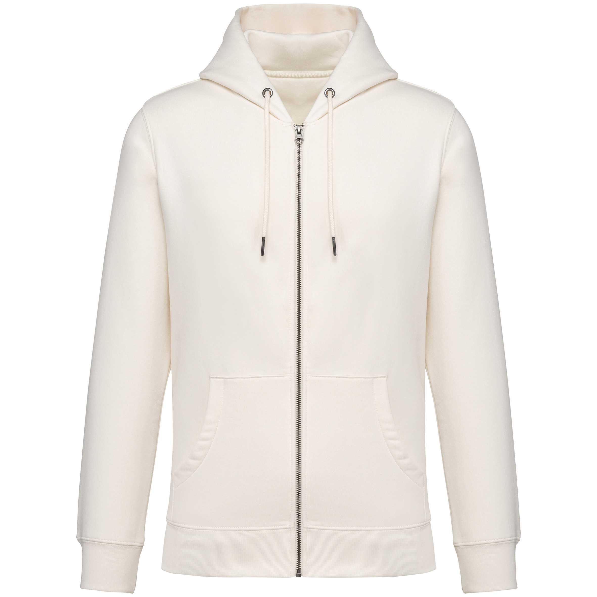 Sudadera ecorresponsable con cremallera y capucha unisex Ivory