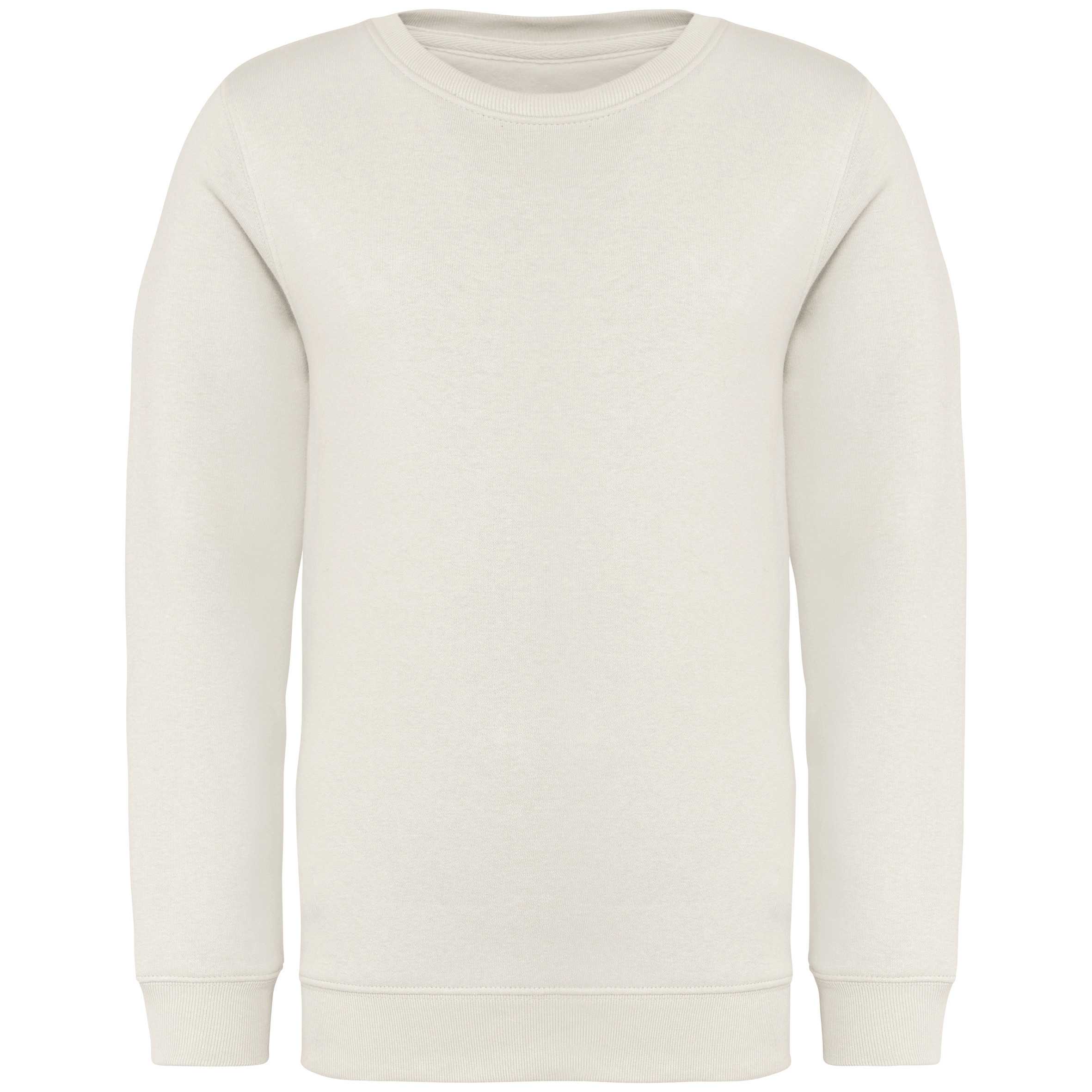 Sudadera ecorresponsable cuello redondo infantil Ivory