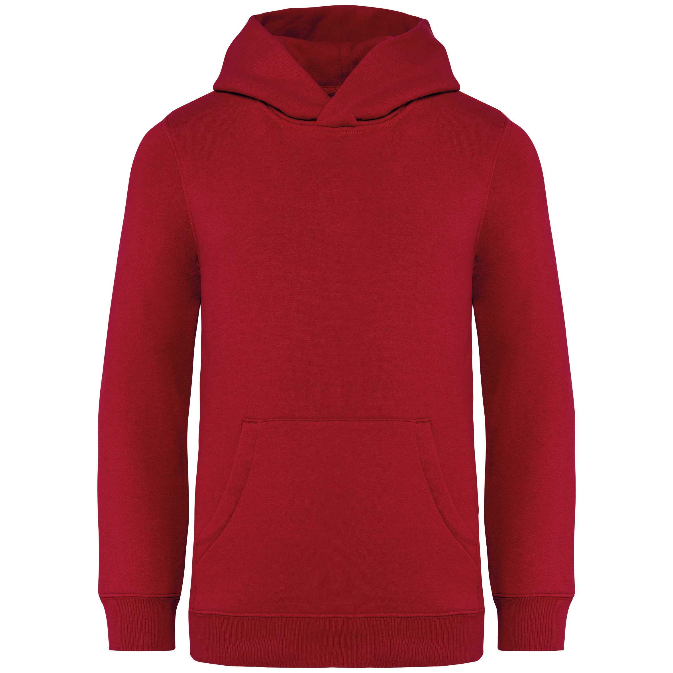 Sudadera  ecorresponsable con capucha infantil Hibiscus Red