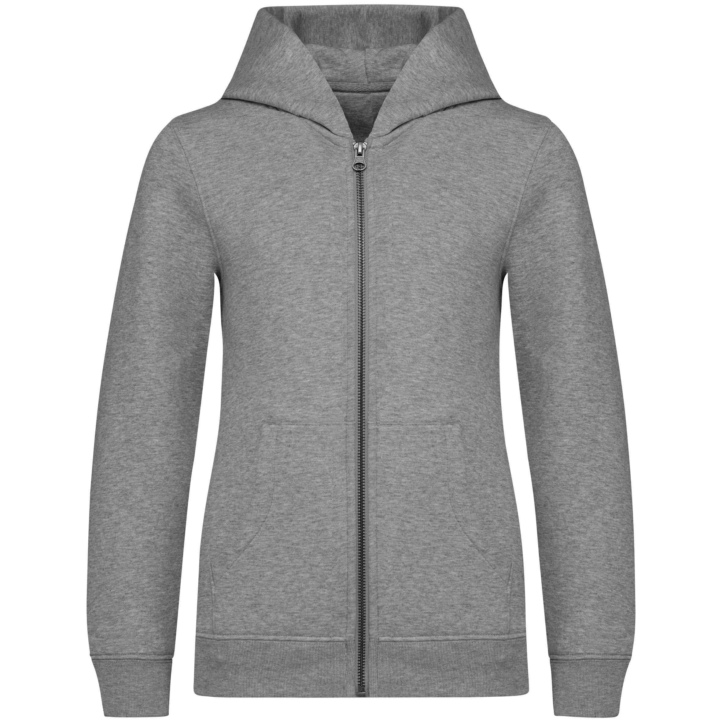 Sudadera ecorresponsable con capucha y cremallera infantil Moon Grey Heather