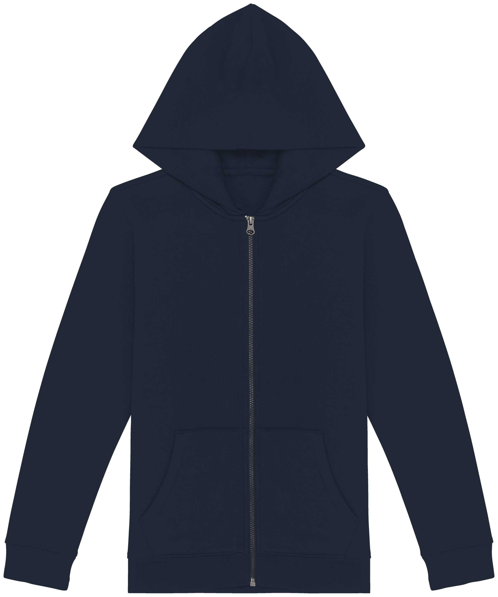 Sudadera ecorresponsable con capucha y cremallera infantil Navy Blue