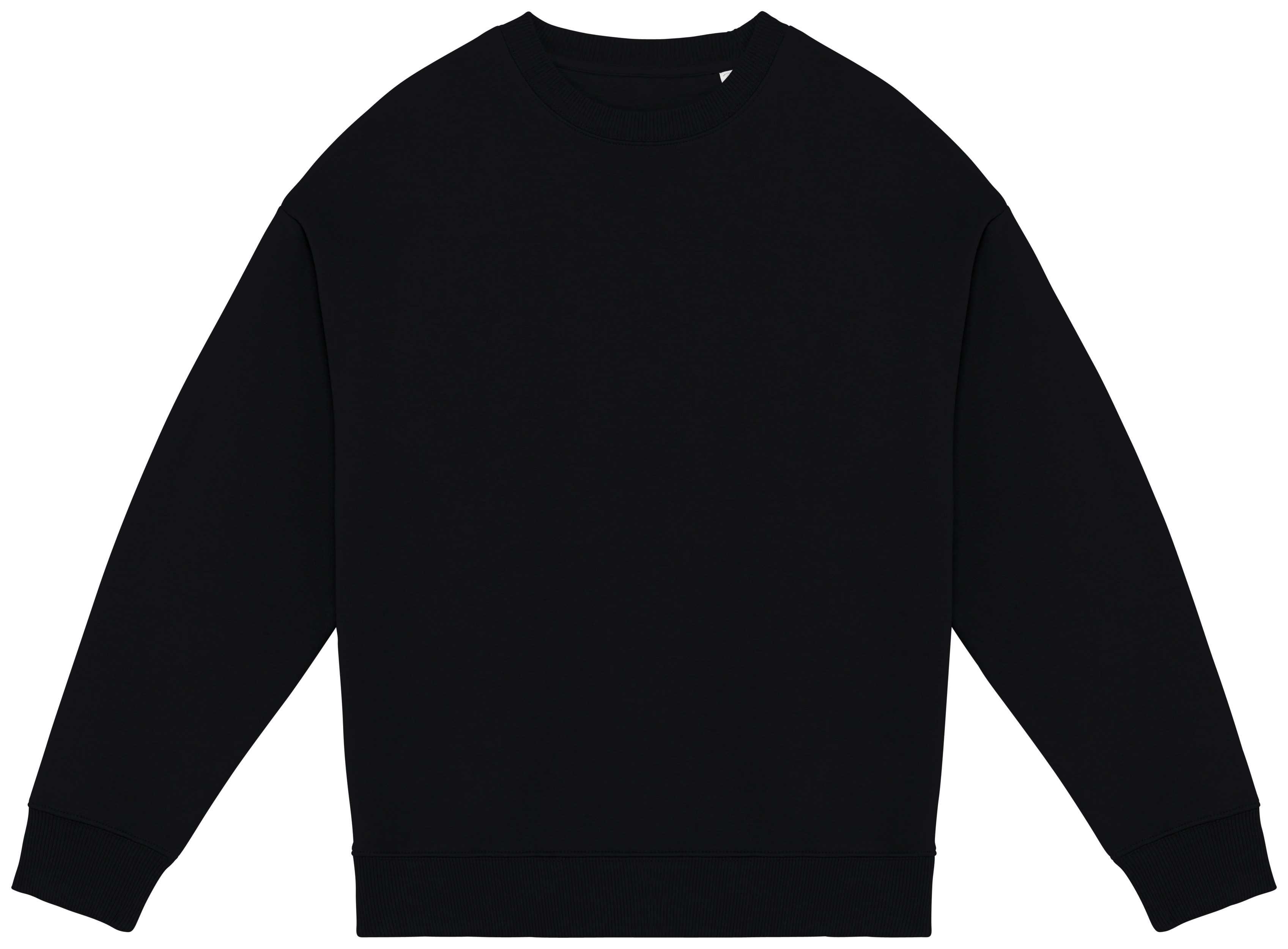 Sudadera ecorresponsable cuello redondo oversize unisex Black