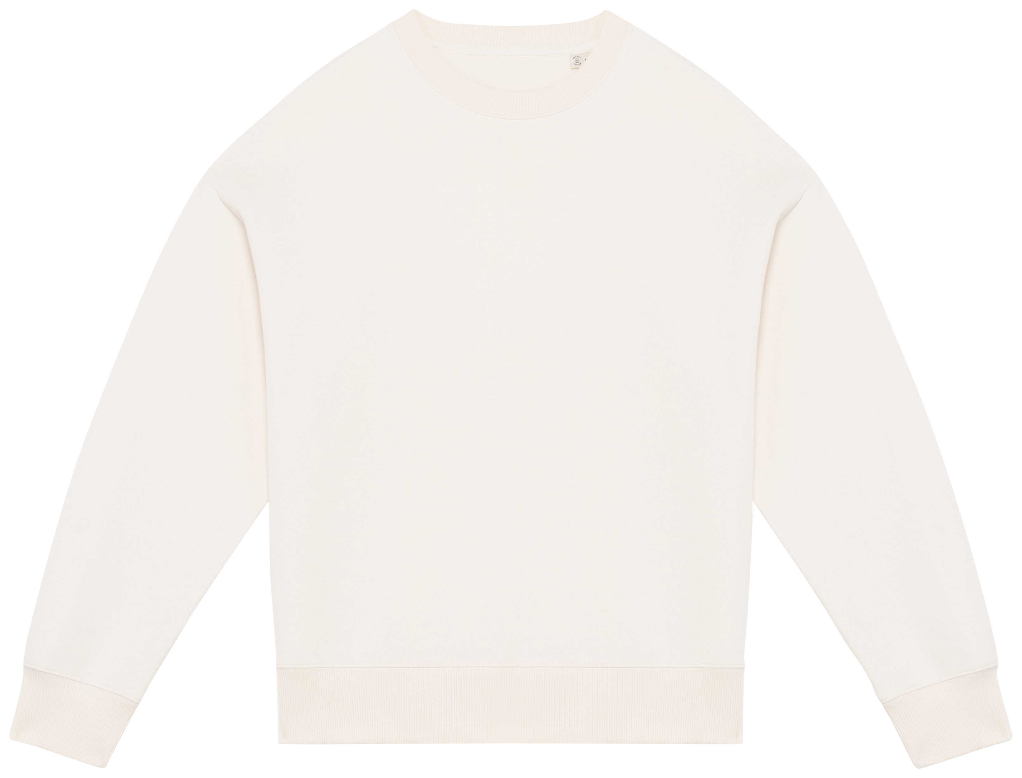 Sudadera ecorresponsable cuello redondo oversize unisex Ivory