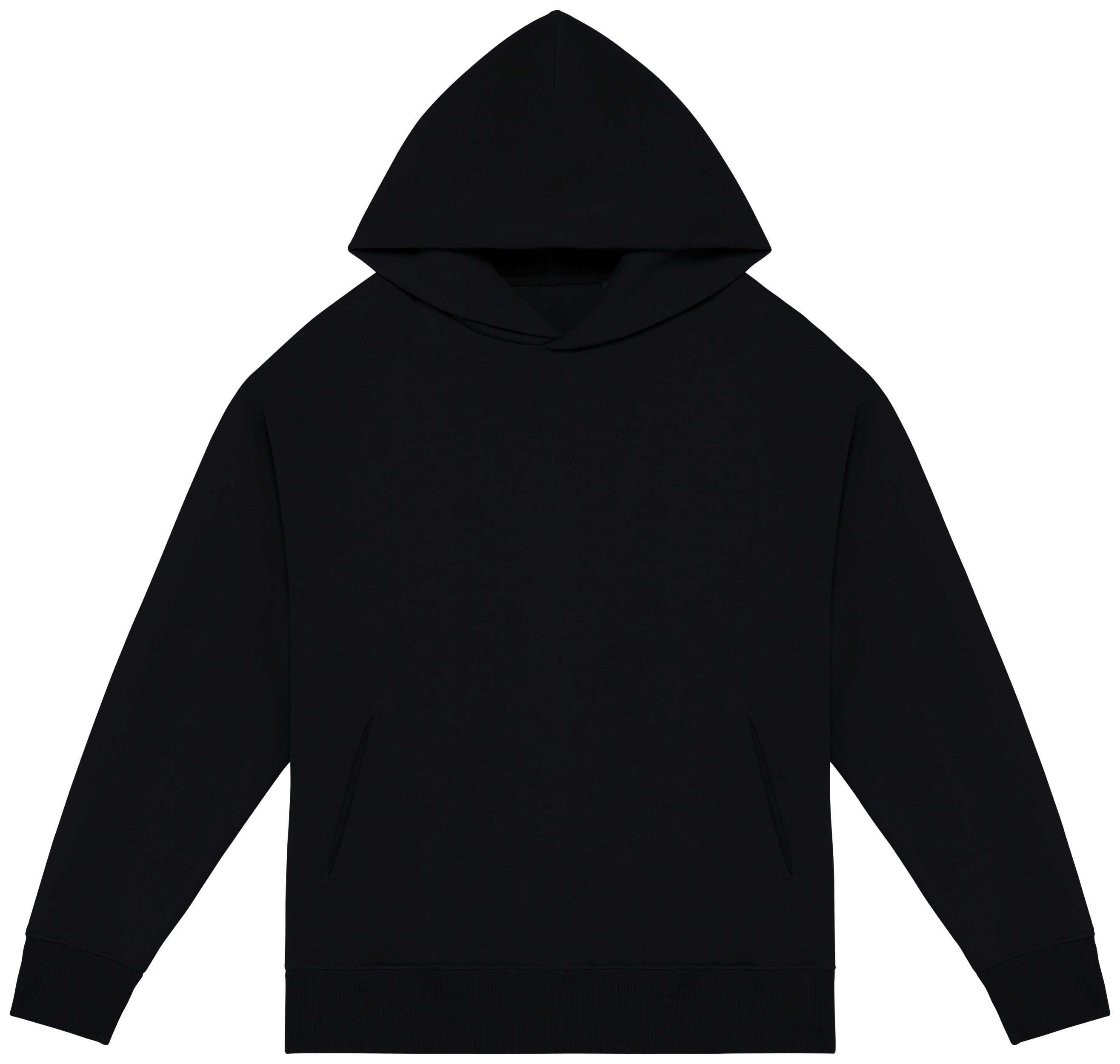 Sudadera ecorresponsable con capucha oversize unisex Black