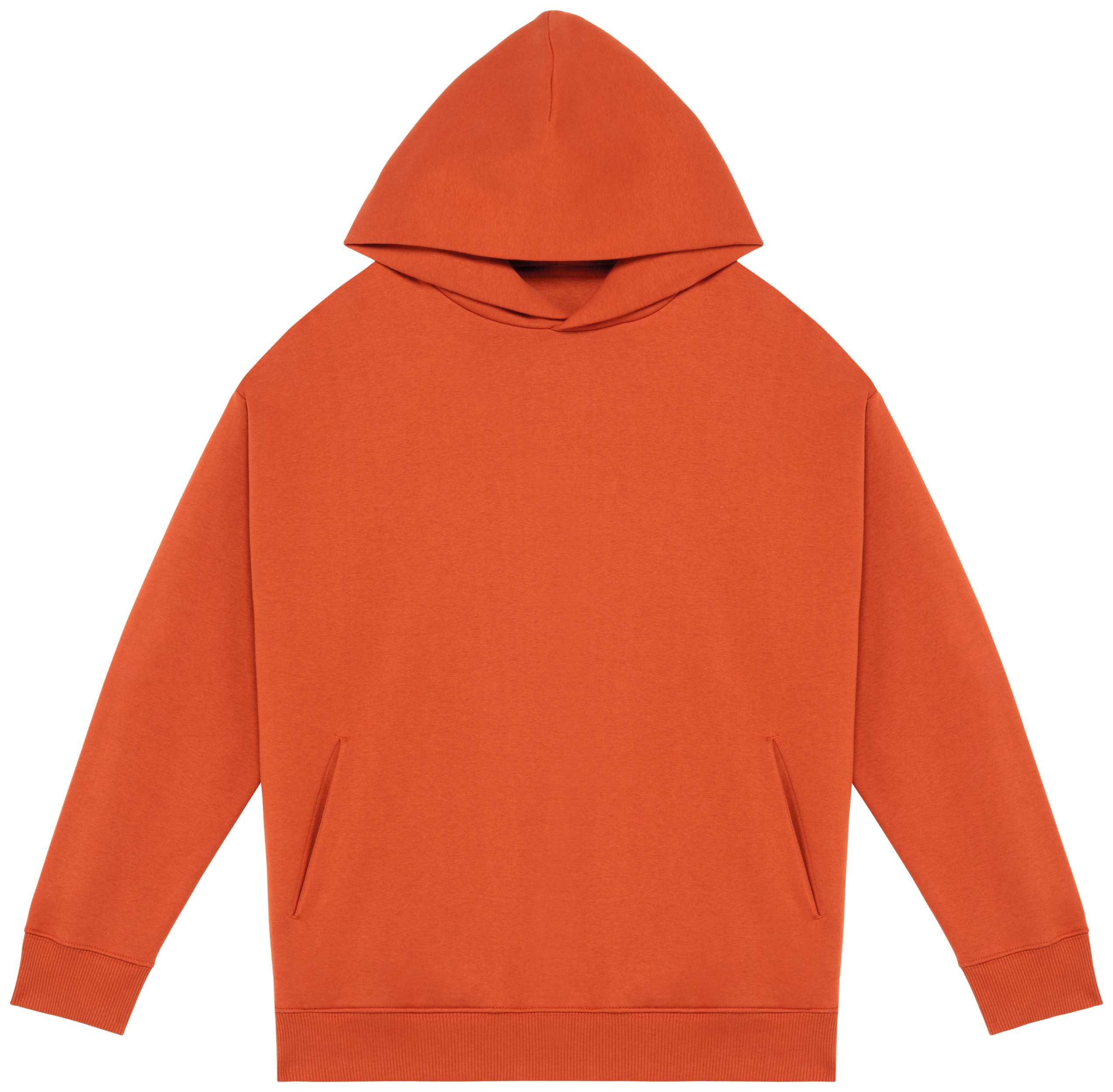 Sudadera ecorresponsable con capucha oversize unisex Burnt Brick