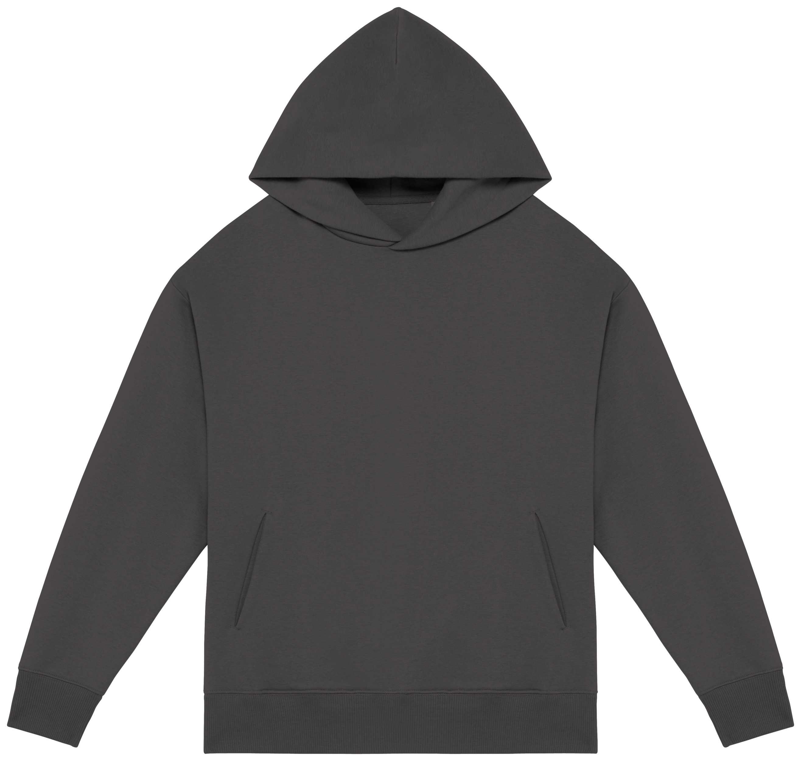 Sudadera ecorresponsable con capucha oversize unisex Iron Grey