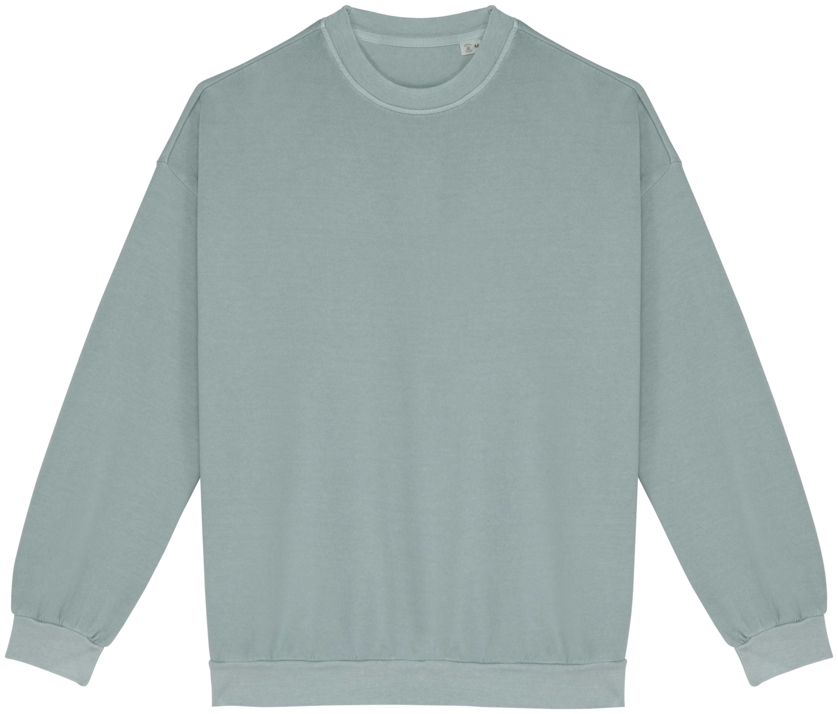 Sudadera ecorresponsable oversize French Terry unisex Washed Jade Green