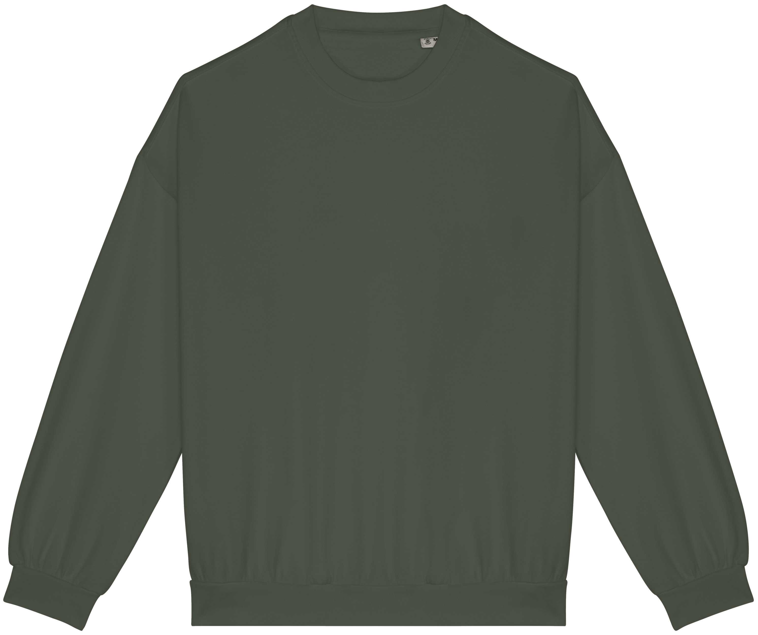 Sudadera ecorresponsable oversize French Terry unisex Washed Organic Khaki