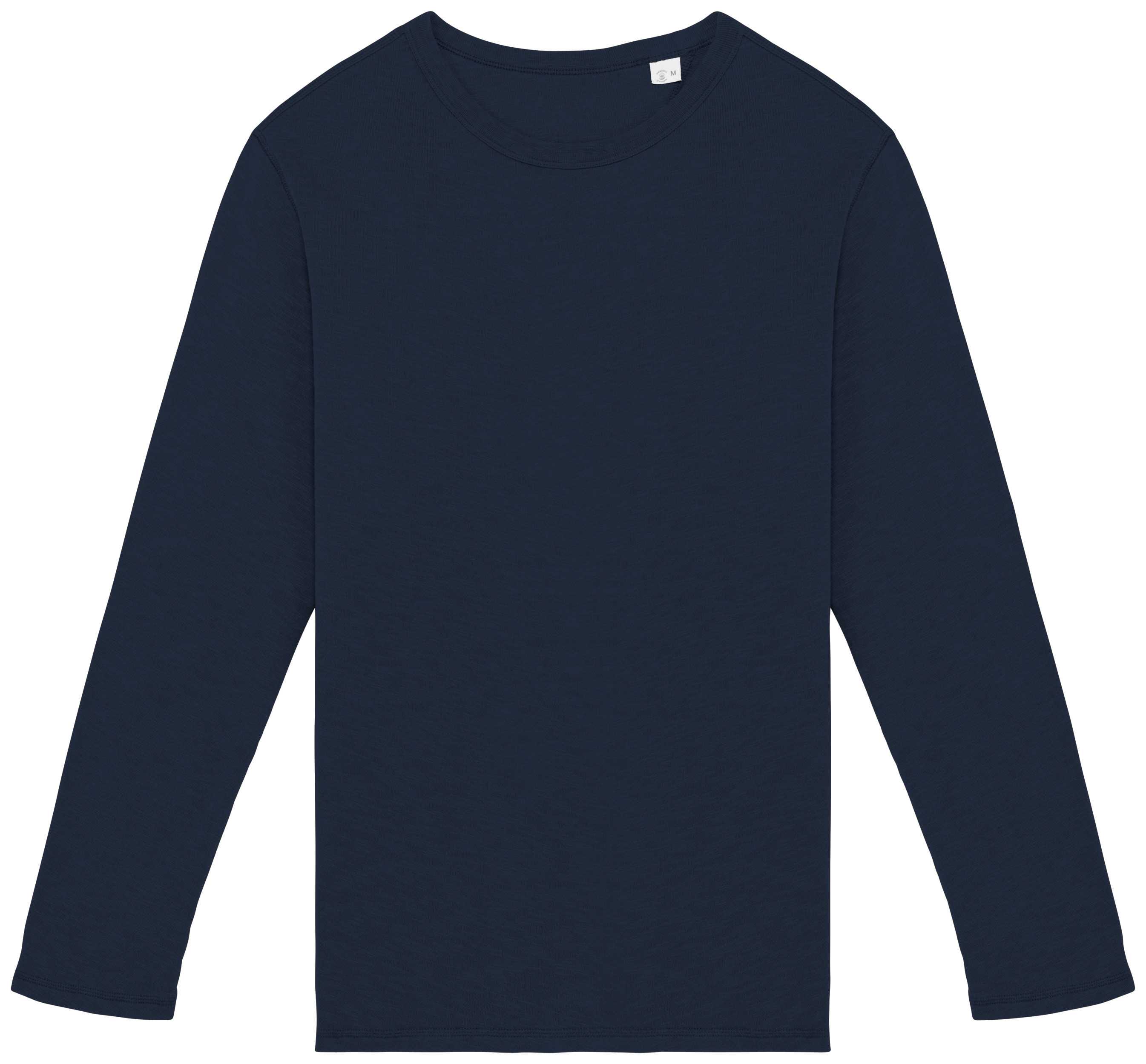 Sudadera ecorresponsable de cuello redondo efecto lavado French Terry unisex Washed Navy Blue