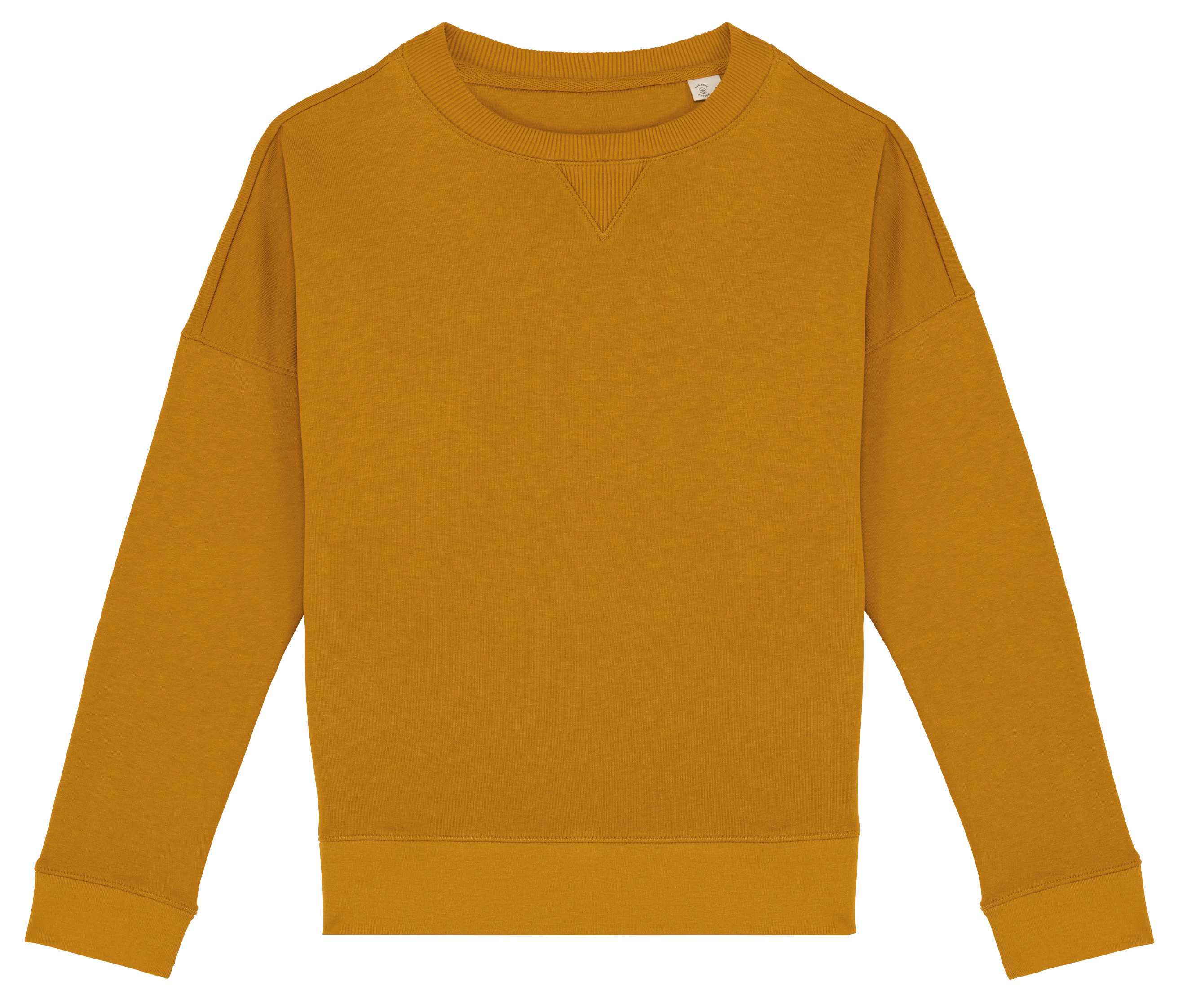 Sudadera ecorresponsable hombros caídos mujer Curcuma