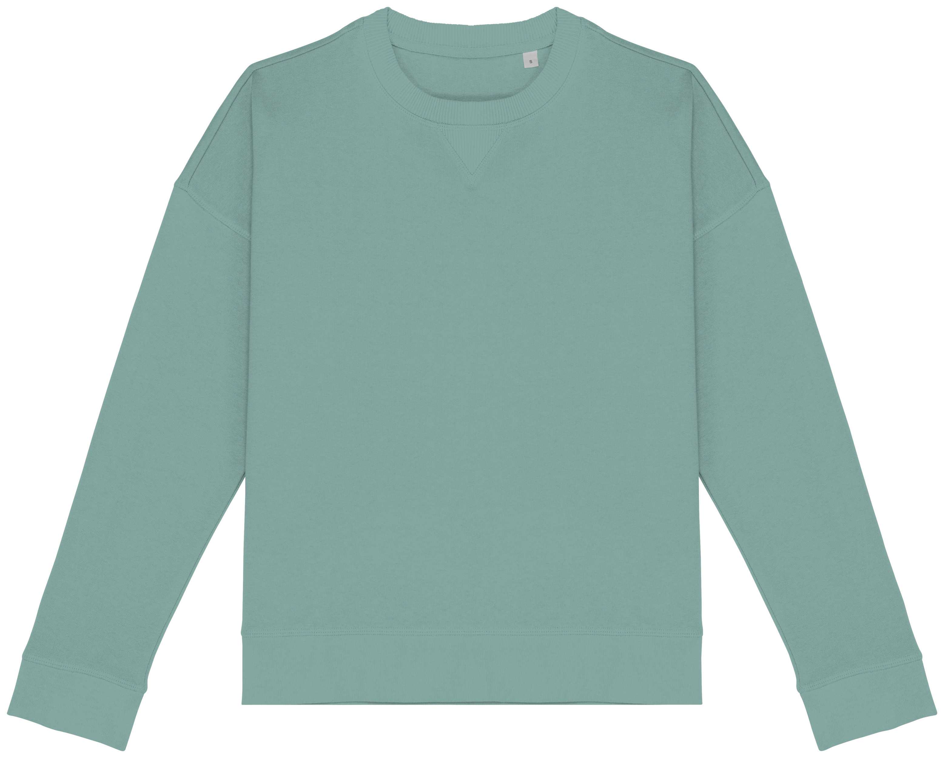 Sudadera ecorresponsable hombros caídos mujer Jade Green