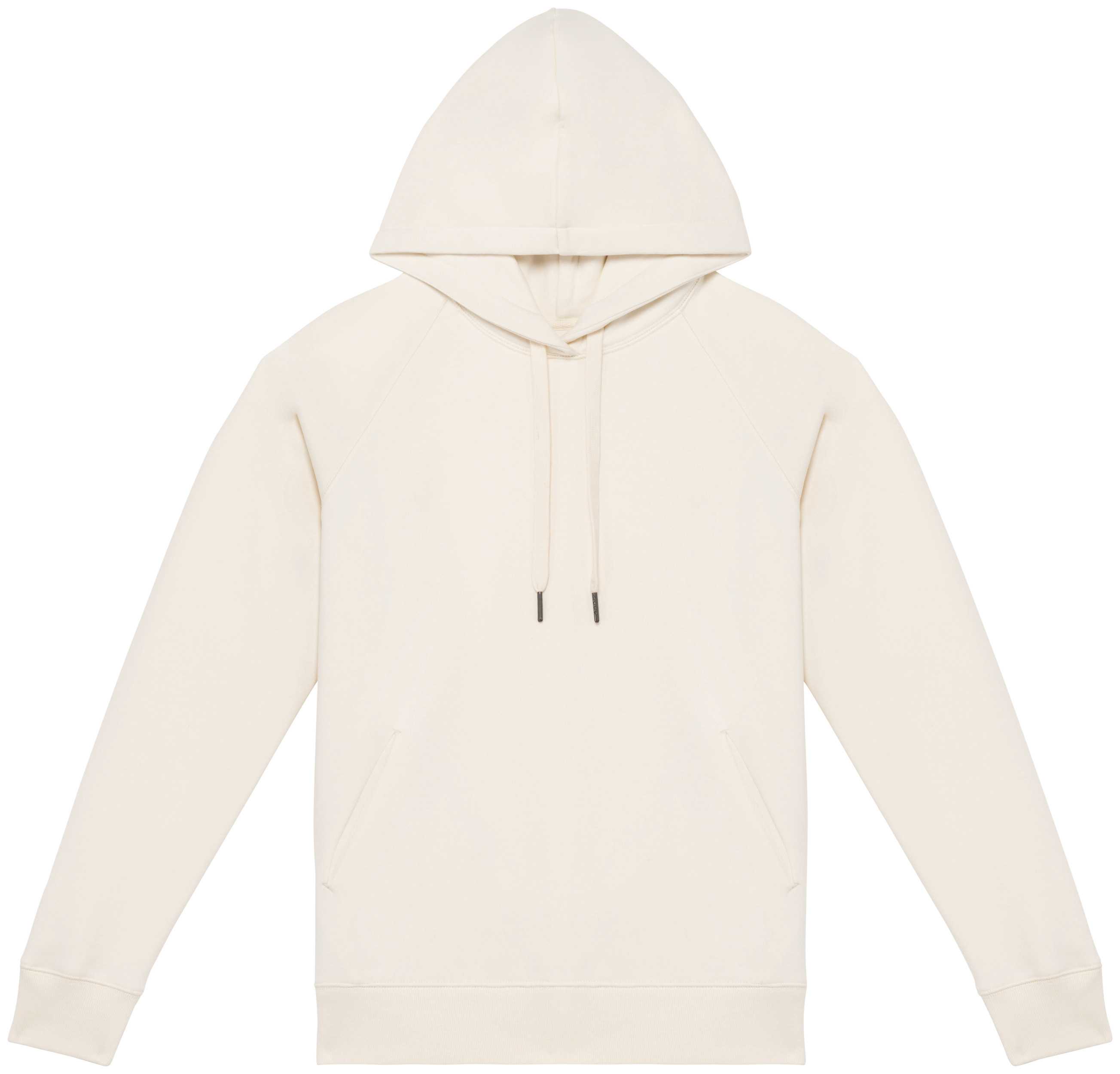 Sudadera ecorresponsable con capucha y mangas raglán mujer Ivory