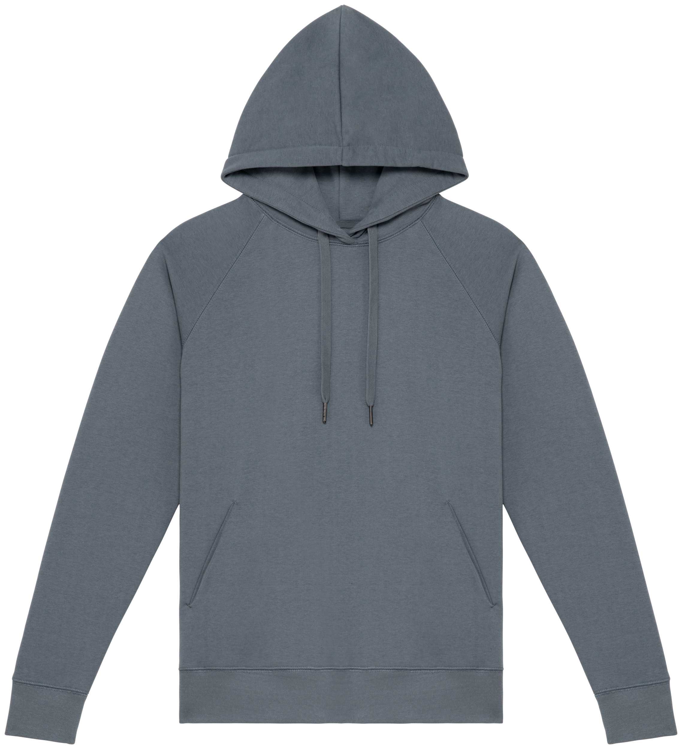 Sudadera ecorresponsable con capucha y mangas raglán mujer Mineral Grey