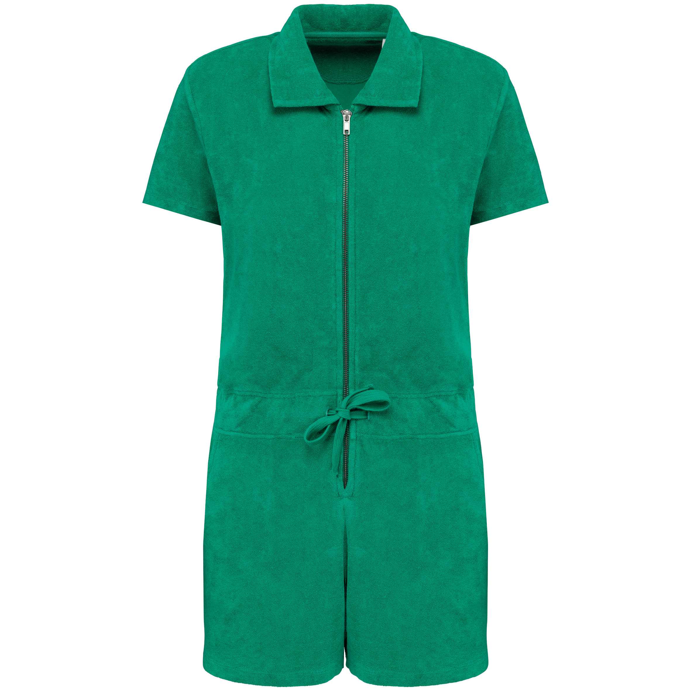 Mono corto ecorresponsable de rizo mujer Malachite Green