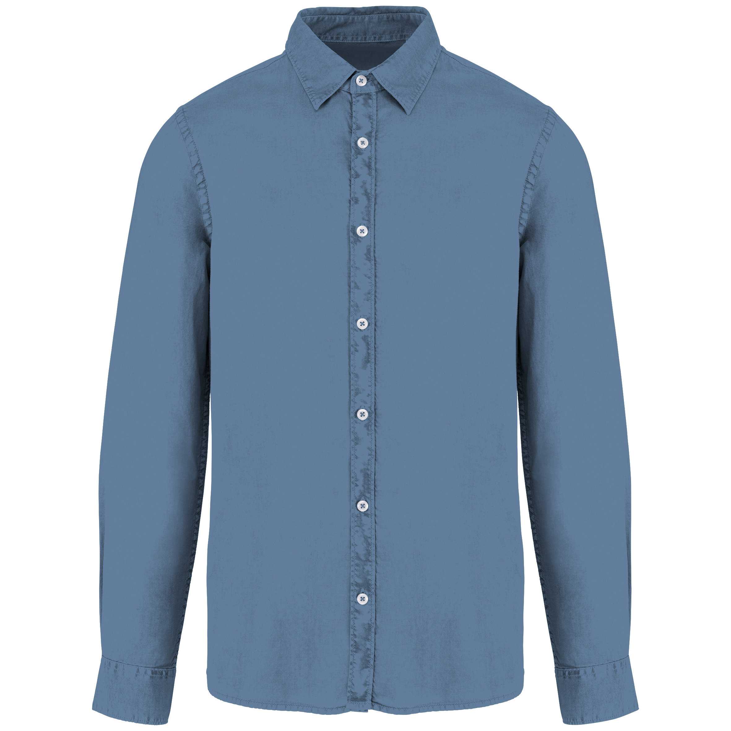 Camisa ecorresponsable efecto lavado hombre Washed Cool Blue