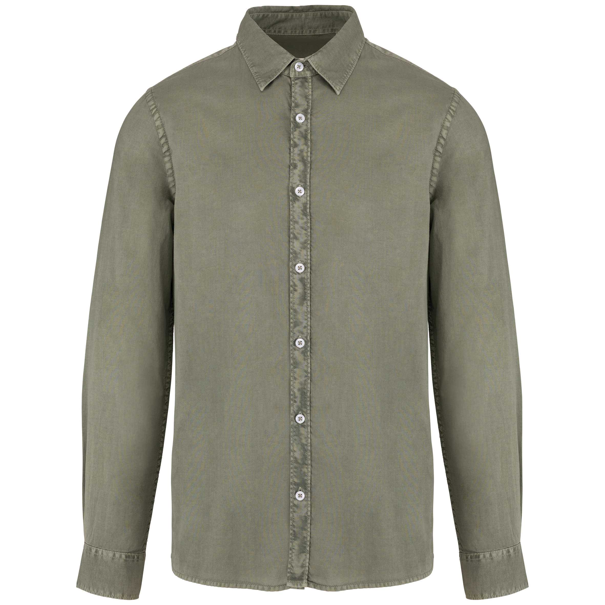 Camisa ecorresponsable efecto lavado hombre Washed Pale Khaki