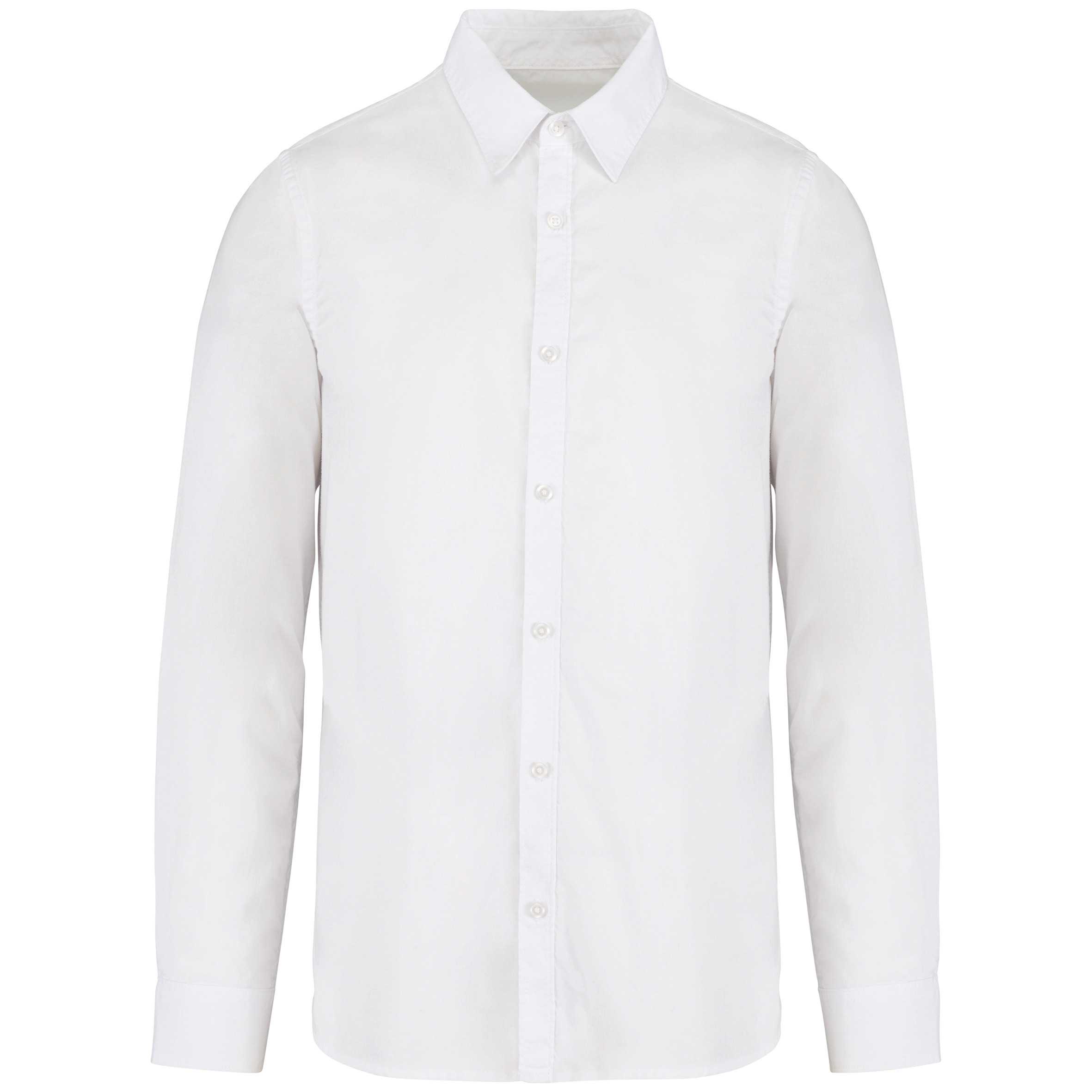 Camisa ecorresponsable efecto lavado hombre Washed white