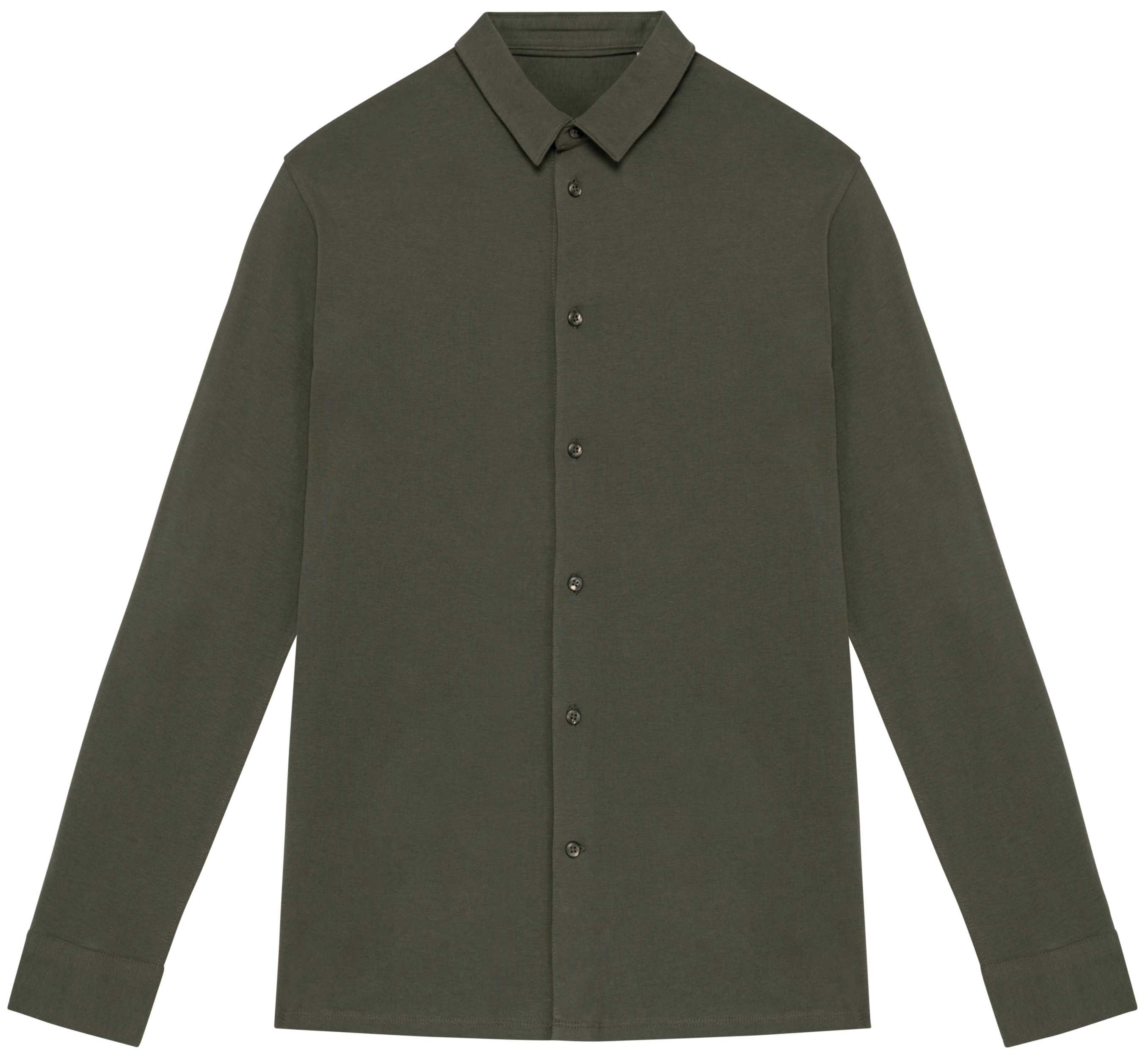 Camisa ecorresponsable de punto jersey hombre Organic Khaki