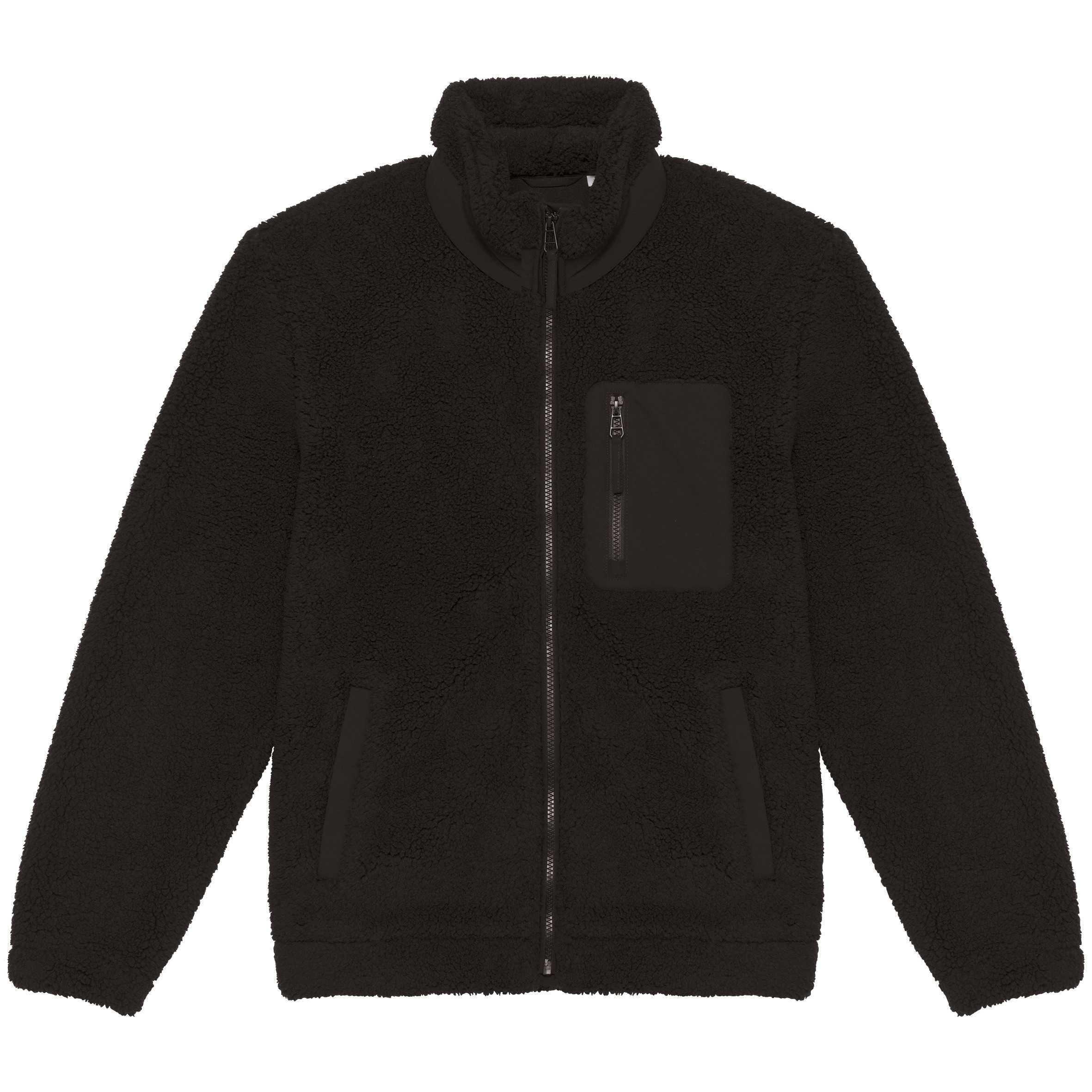 Chaqueta ecorresponsable de sherpa unisex Black