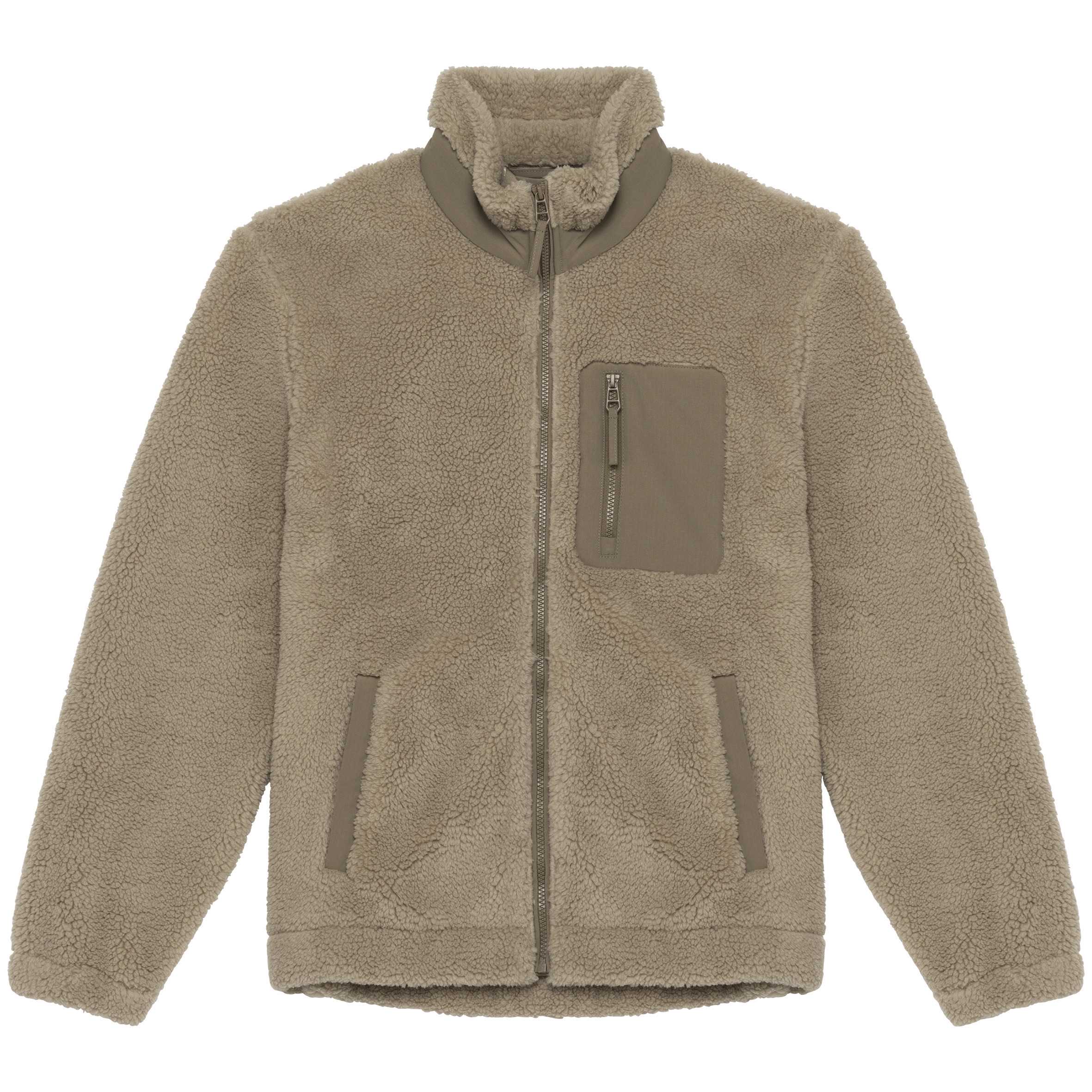 Chaqueta ecorresponsable de sherpa unisex Wet Sand / Driftwood