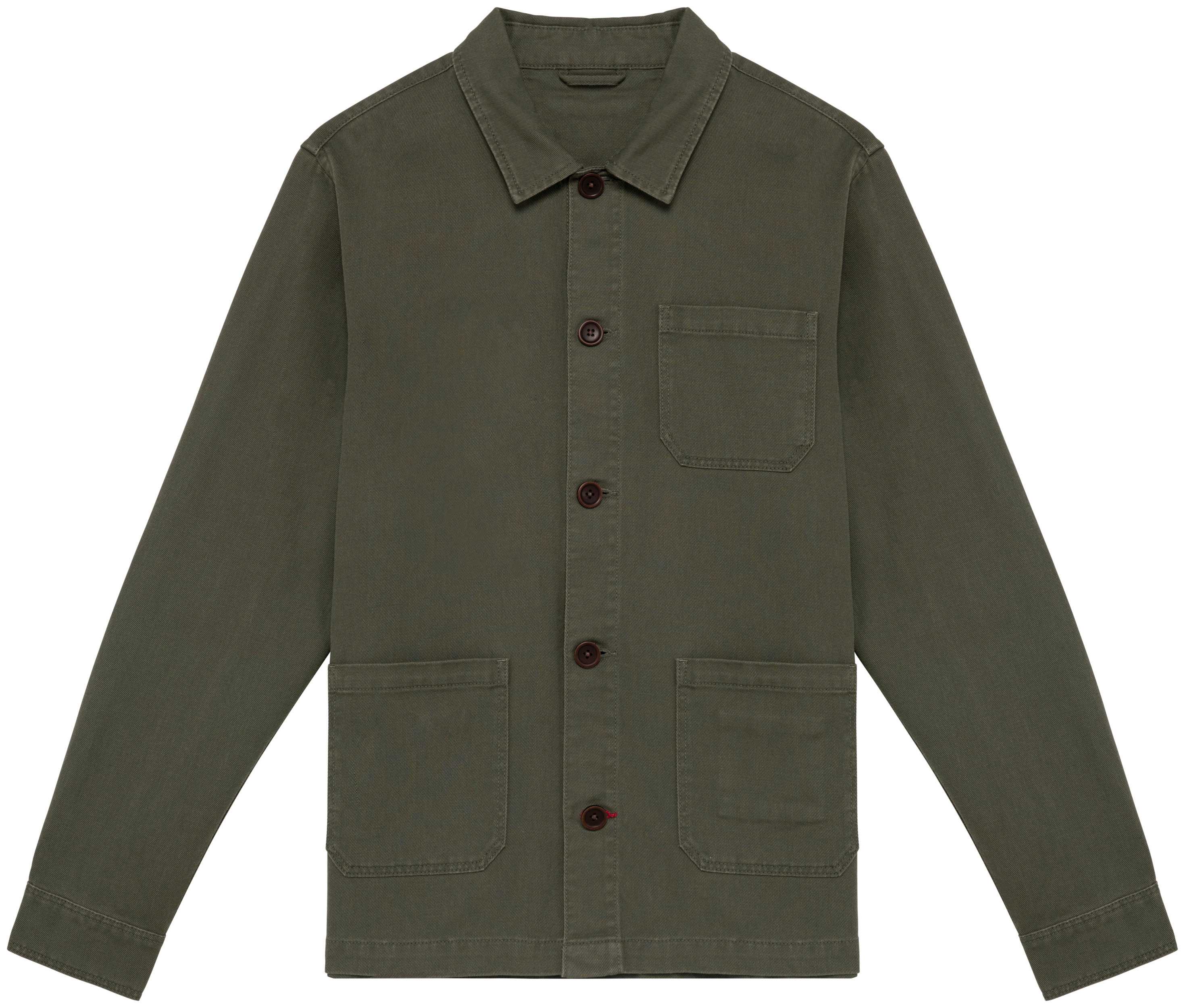 Chaqueta de trabajo ecorresponsable efecto lavado hombre Washed Organic Khaki