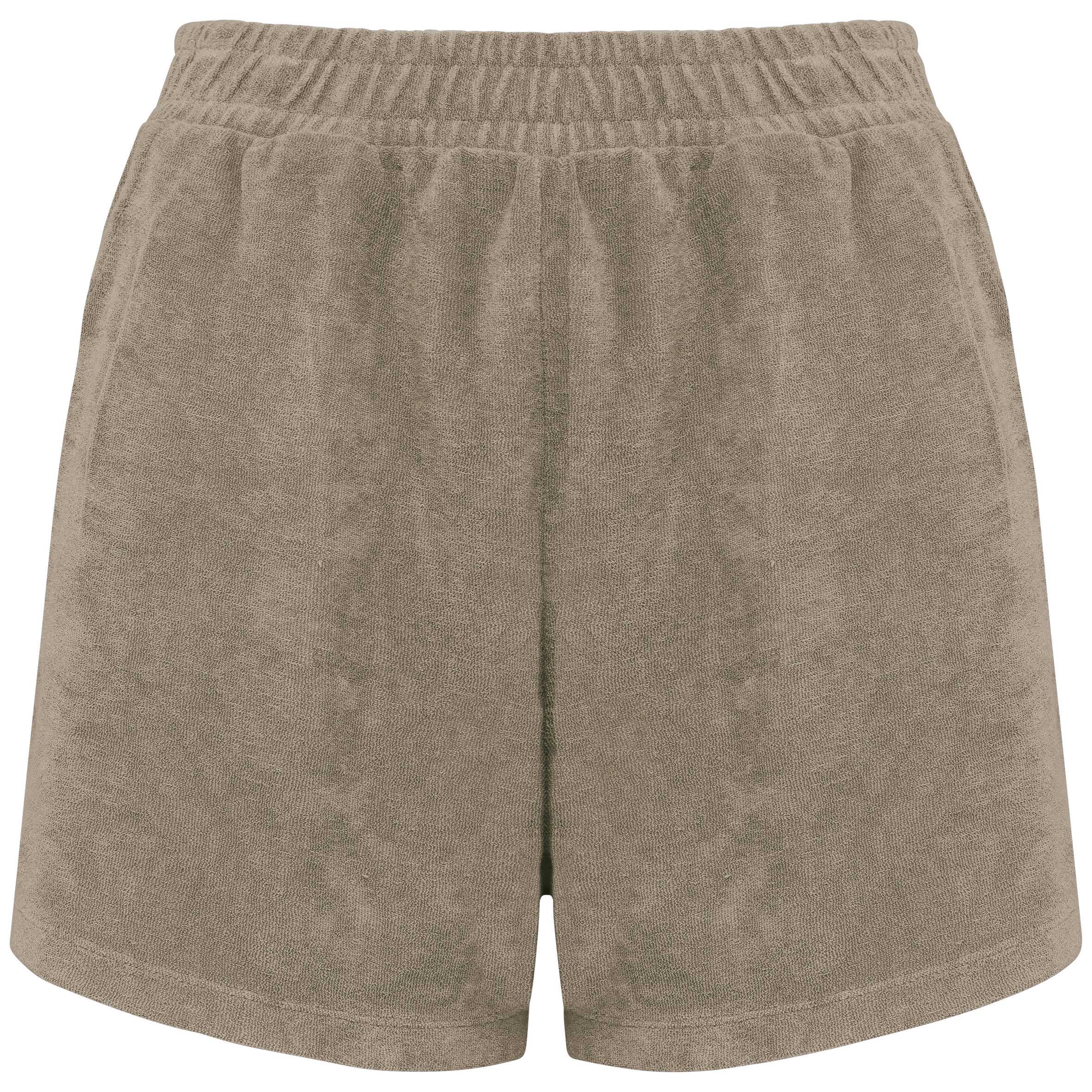 Short ecorresponsable de rizo mujer Cream Coffee